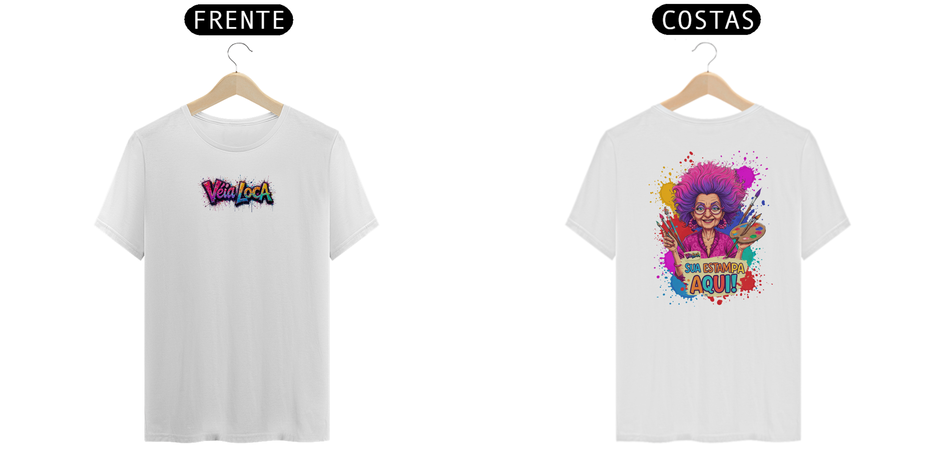 [PERSONALIZÁVEL] Camiseta Classic Personalizada - Estampa na frente E nas costas