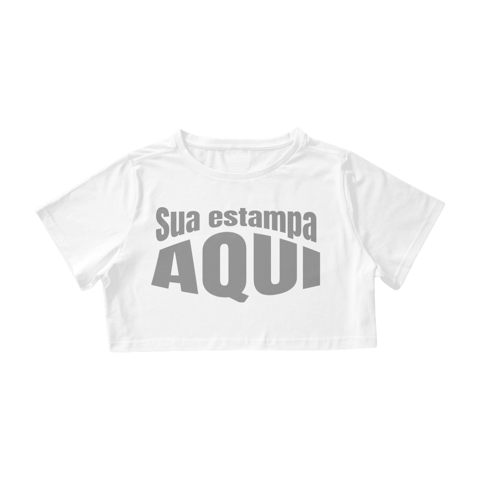 [PERSONALIZÁVEL] Modelo de Camiseta Cropped Personalizada