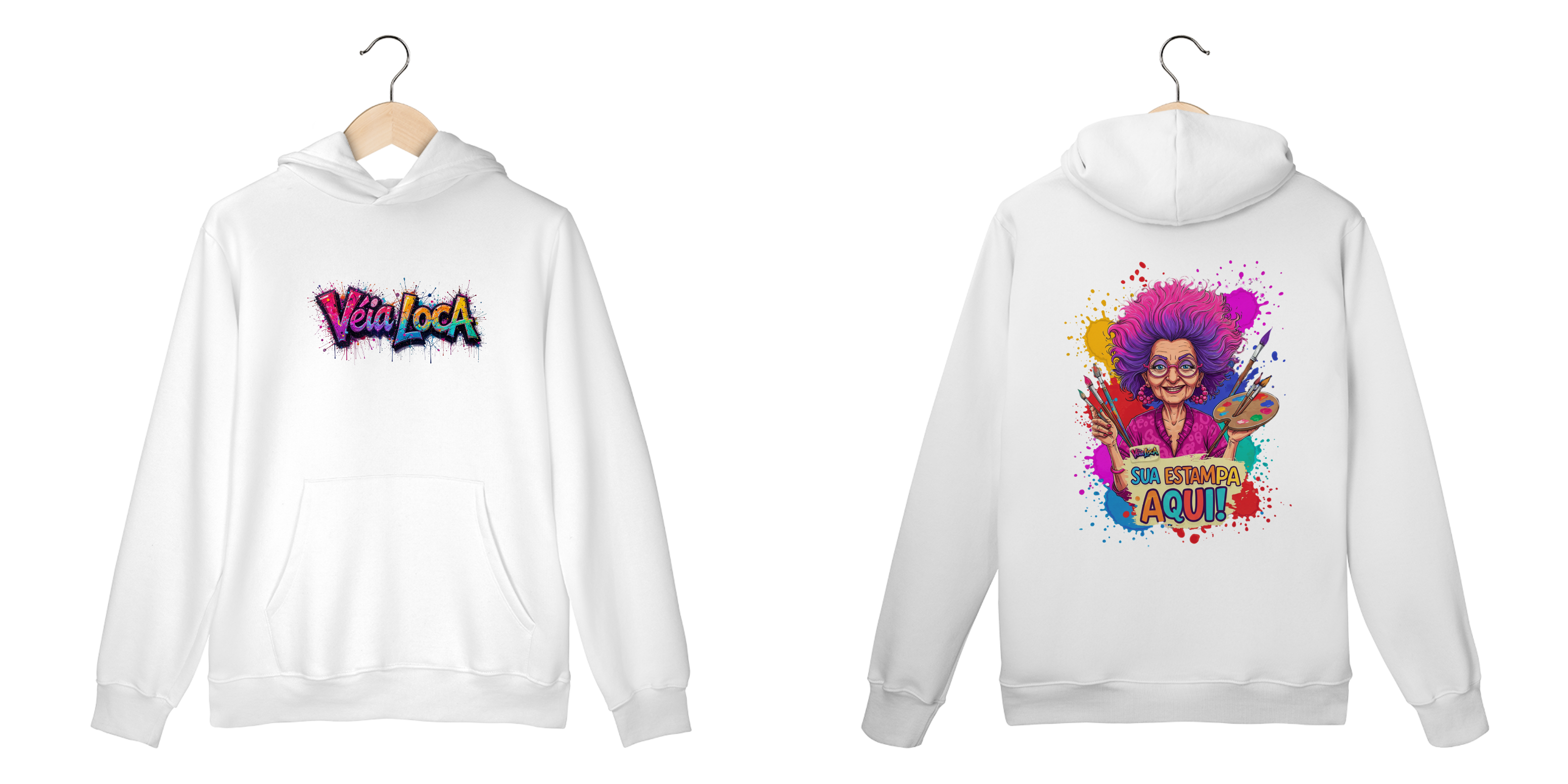 [PERSONALIZÁVEL] Modelo de Moletom PREMIUM Canguru Personalizado - Estampa na Frente E nas Costas
