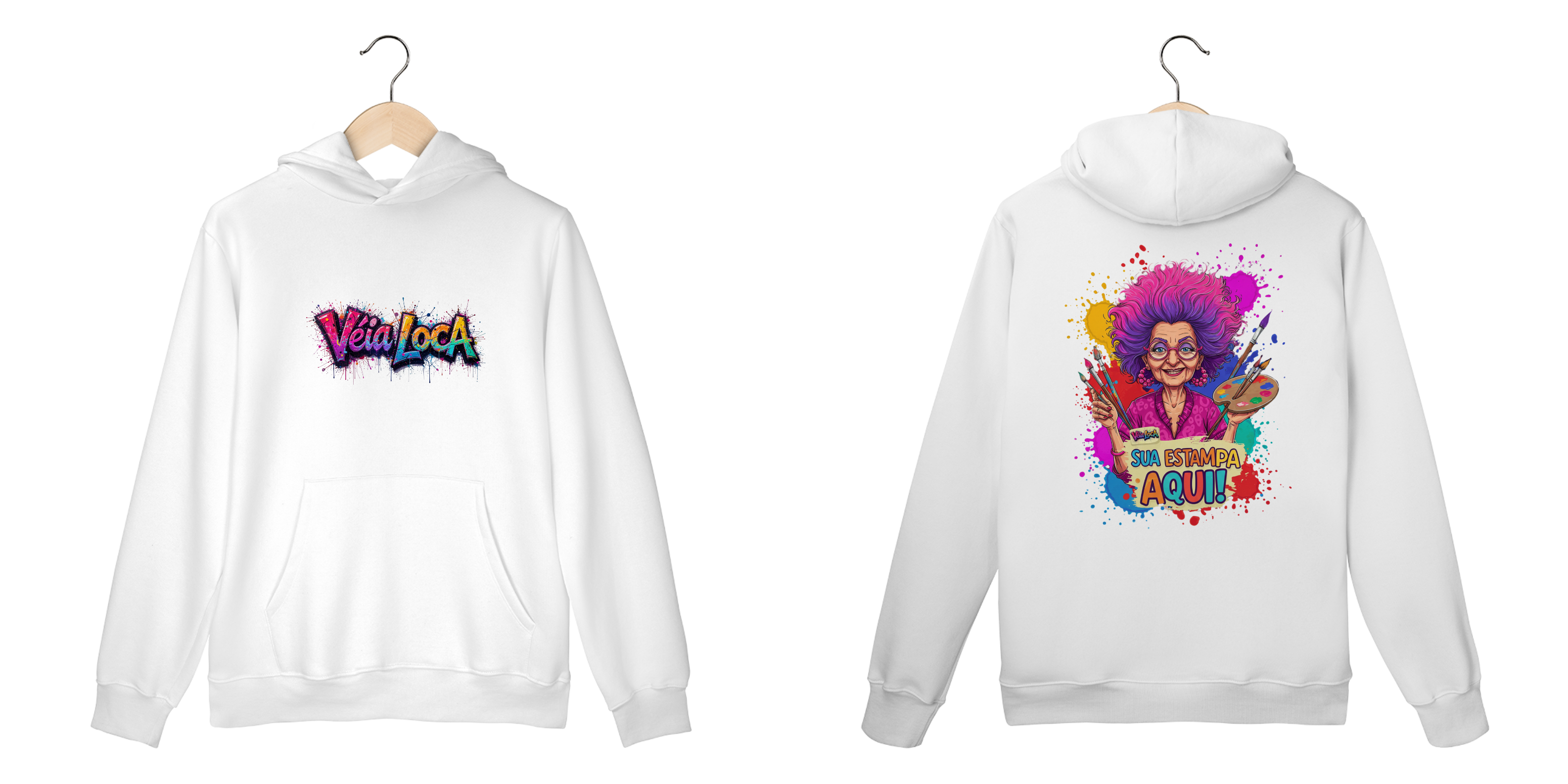 [PERSONALIZÁVEL] Modelo de Moletom Quality Canguru Personalizado - Estampa na Frente E nas Costas