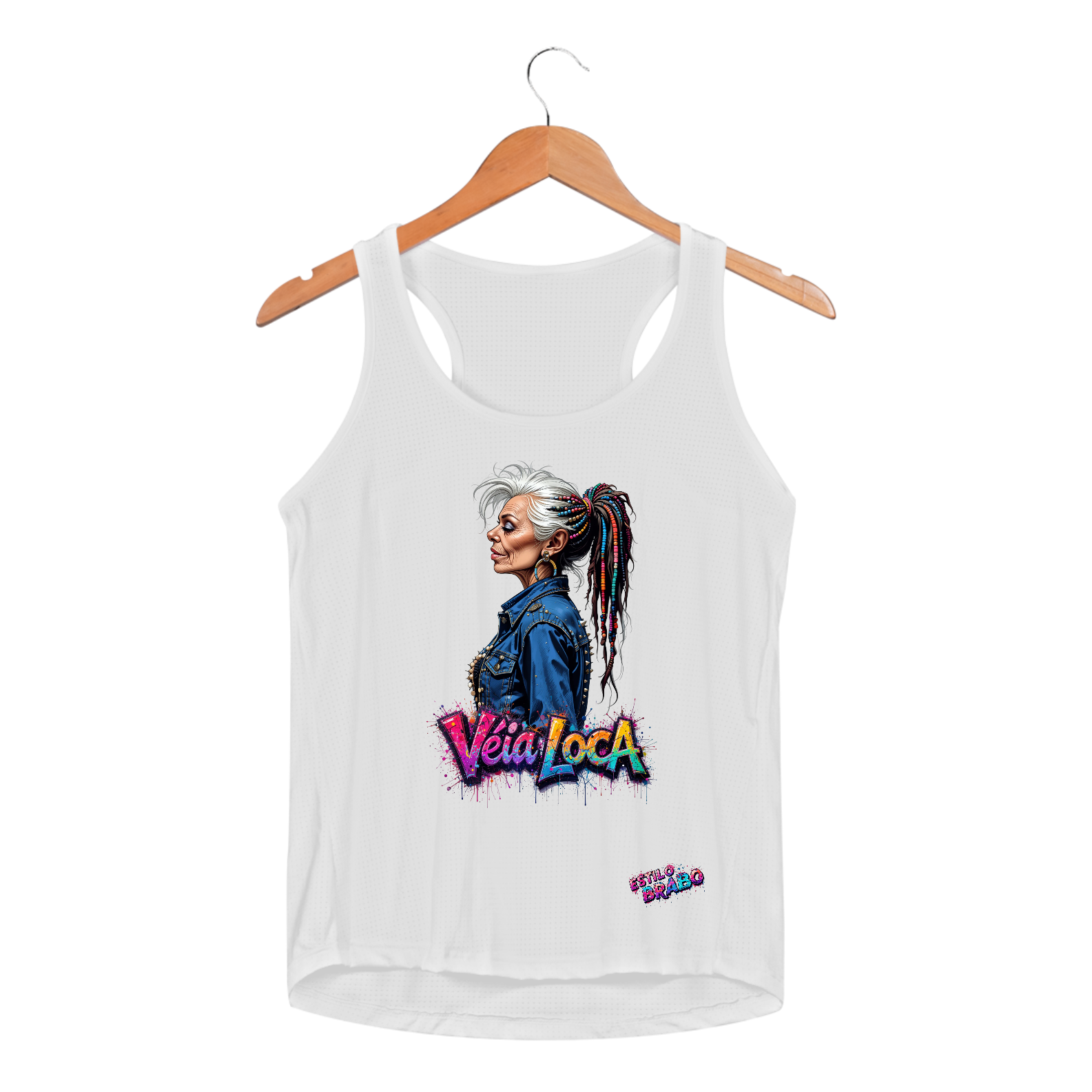 [Sport UV] Regata Feminina Dry Fit Véia Loca Estilosa