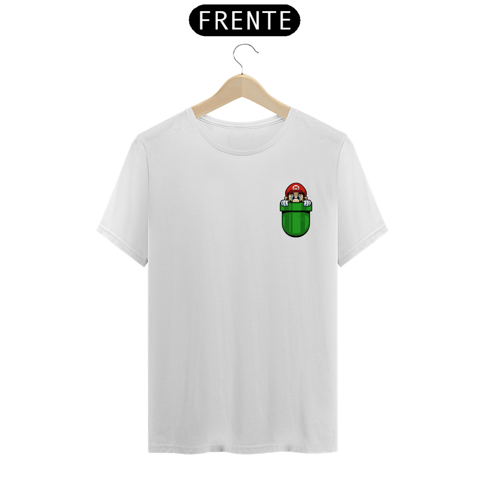 [Quality] Camiseta Super Mário no Bolso