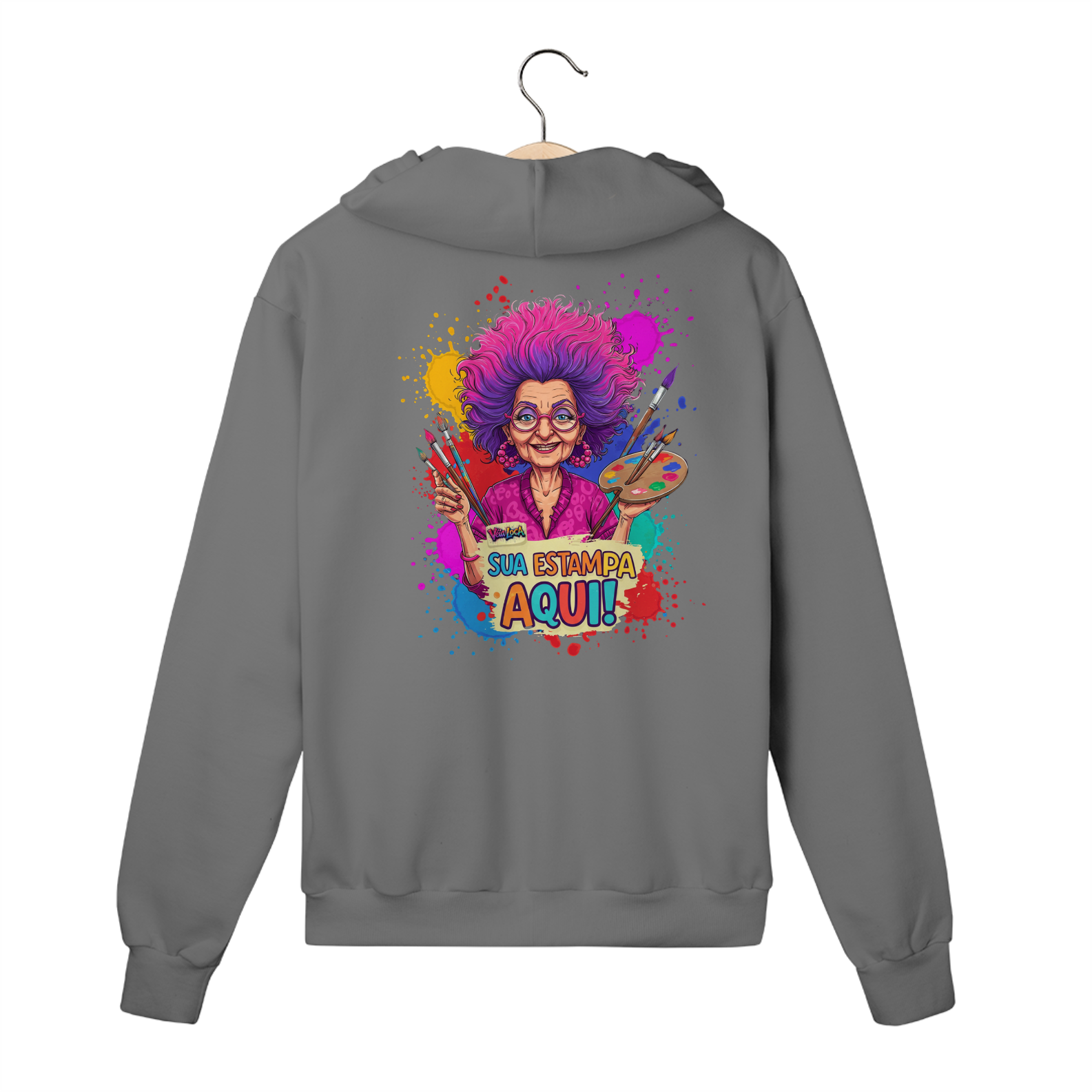 [PERSONALIZÁVEL] Modelo de Moletom PREMIUM com Zíper Personalizado - Estampa somente nas Costas