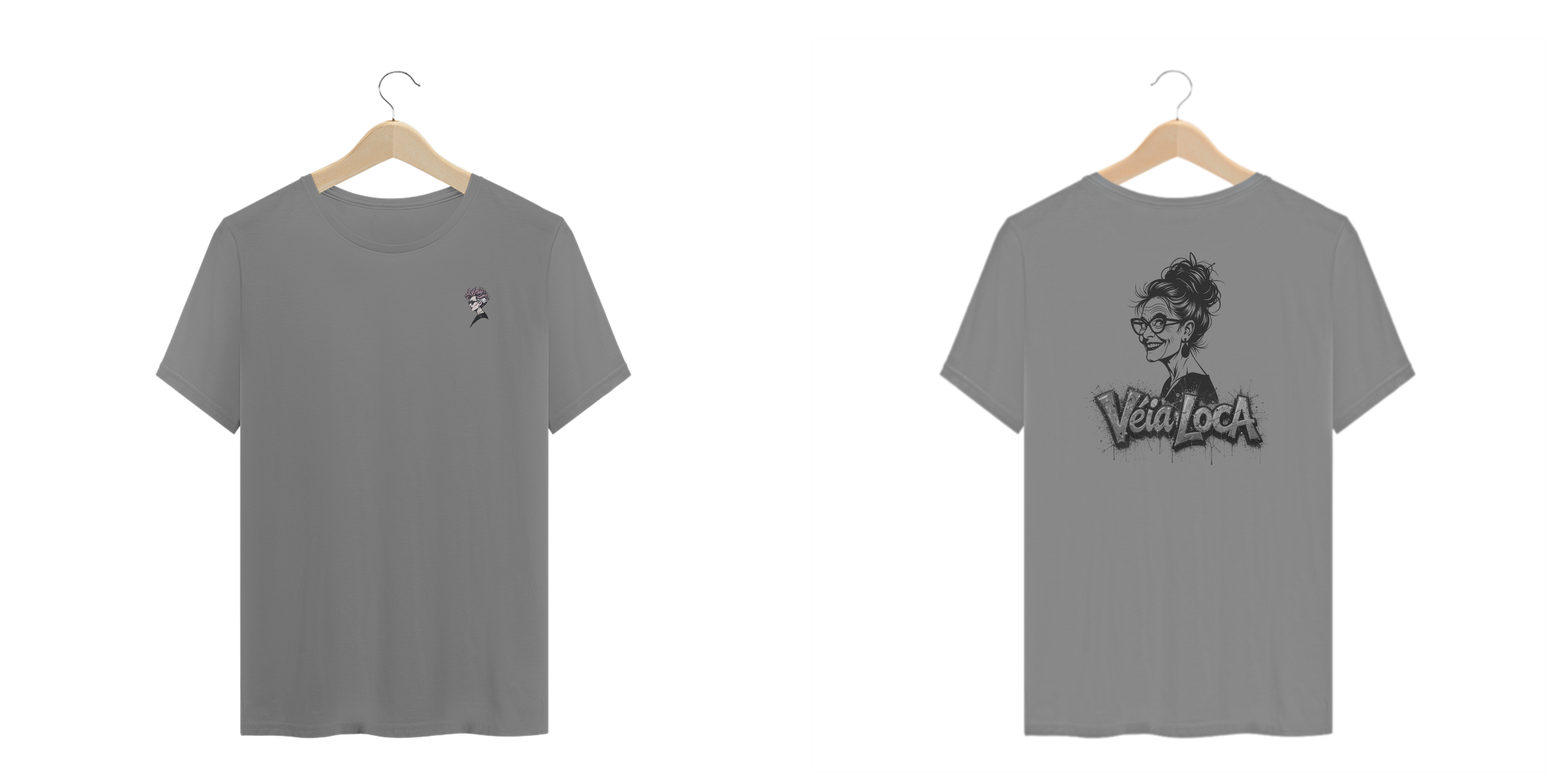 [Plus Size] Camiseta Véia Loca (Essa fugiu do CAPS)