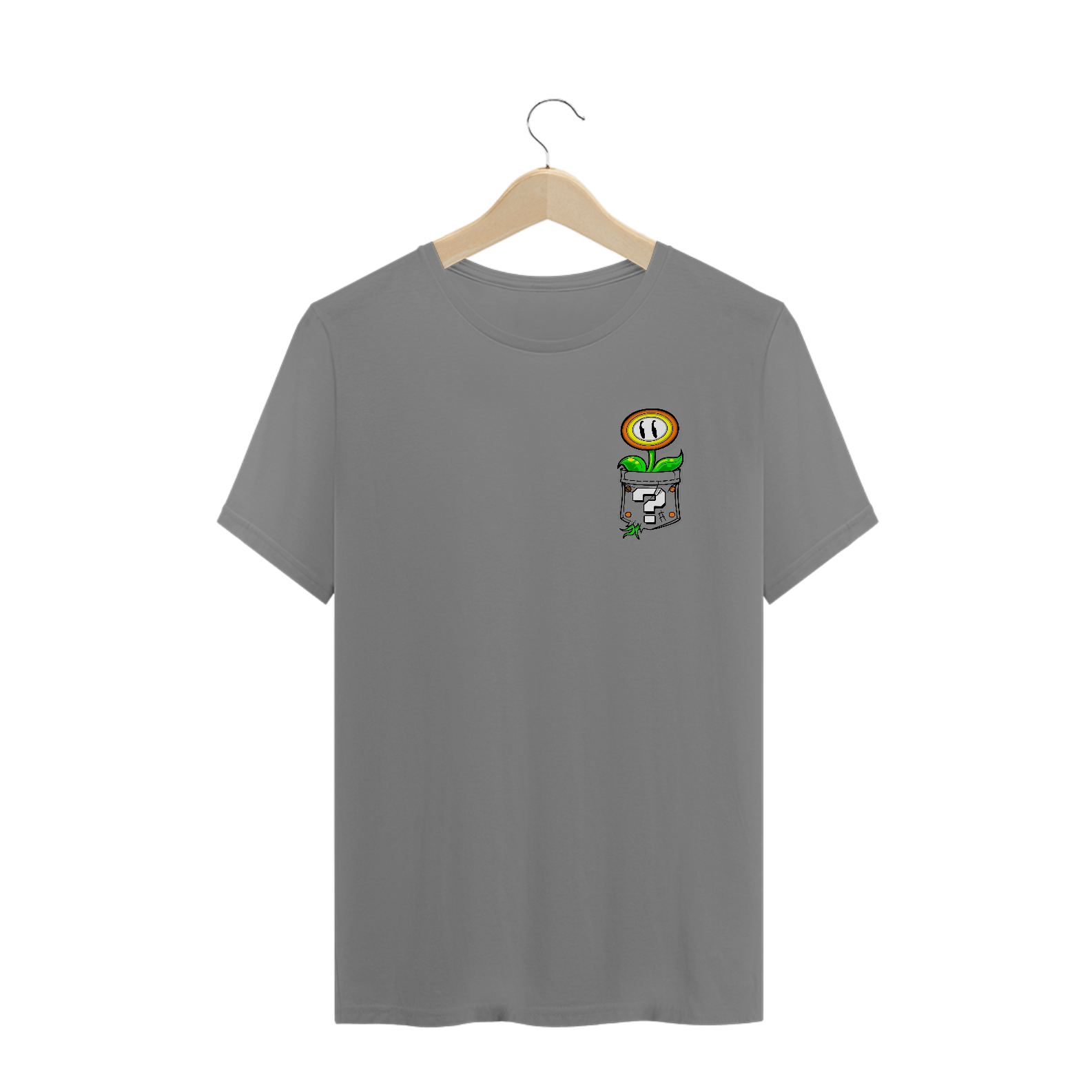 [Plus Size] Camiseta Flor de Fogo no Bolso