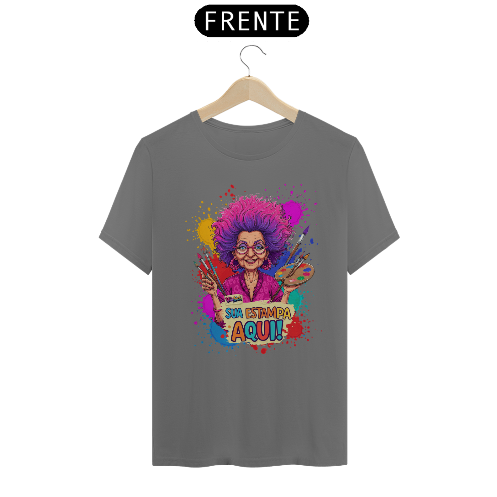[PERSONALIZÁVEL] Modelo de Camiseta Estonada Personalizada - Estampa somente na frente OU somente nas costas