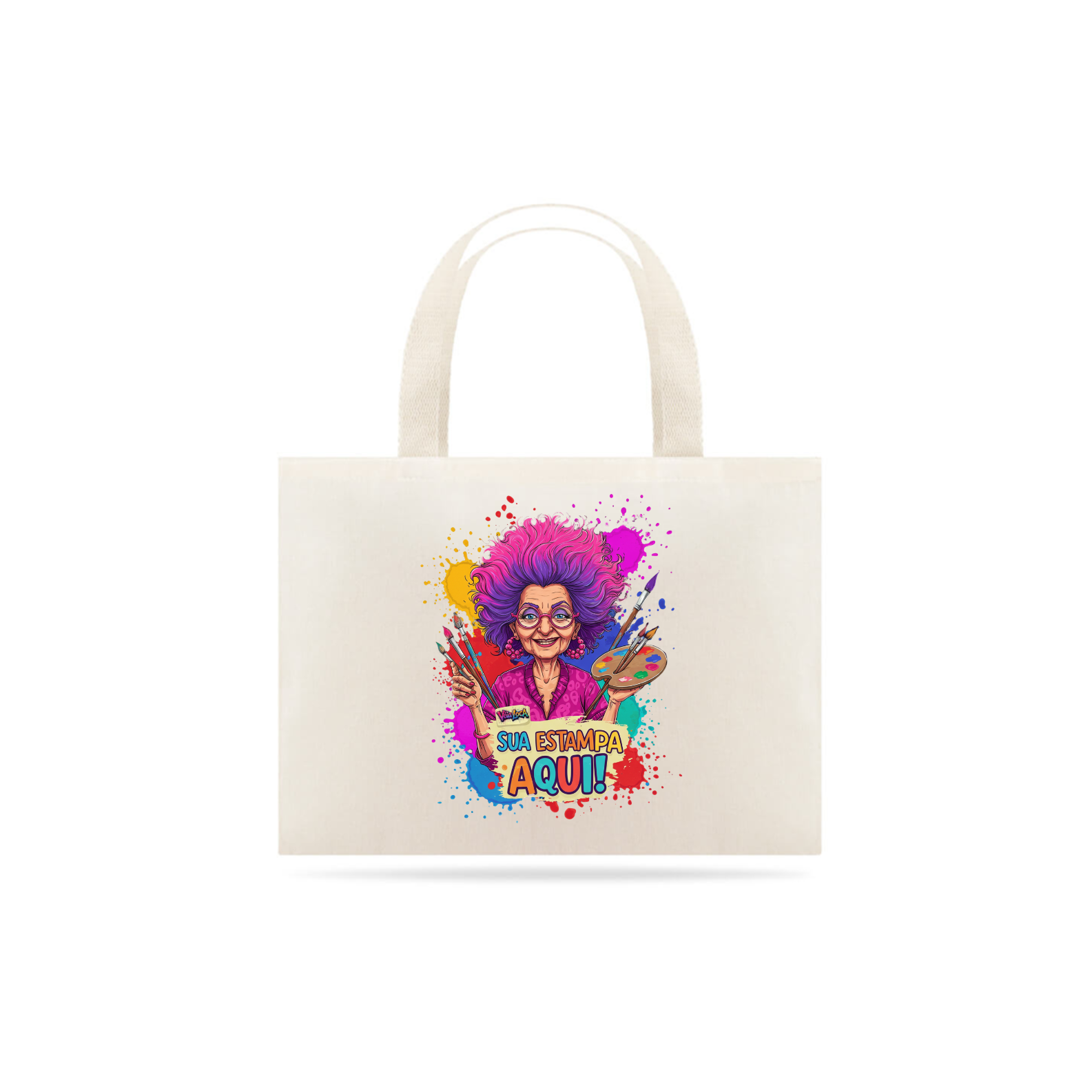 [PERSONALIZÁVEL] Modelo de Eco Bag Grande Personalizada - Estampa somente na frente