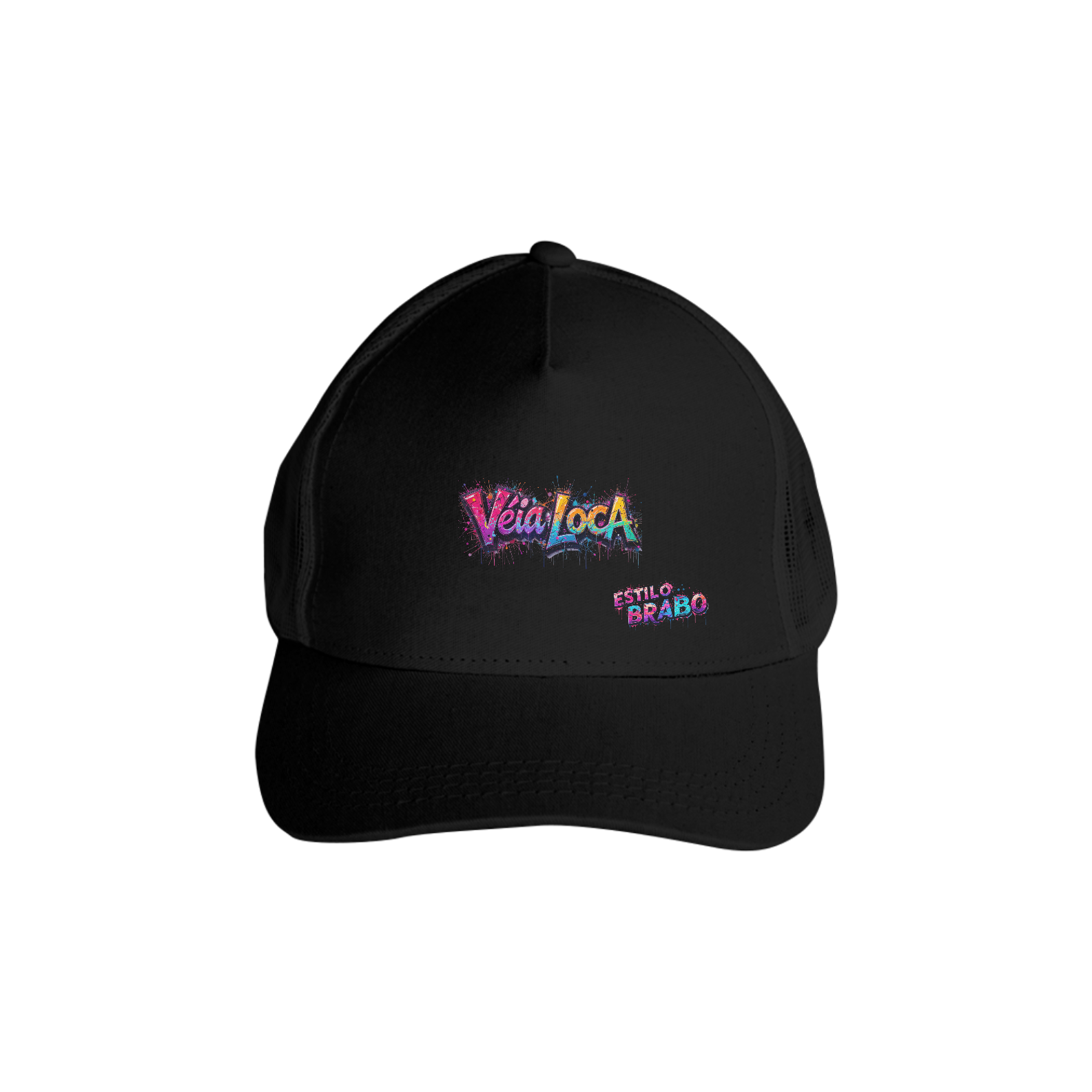 Boné Véia Loca Estilo Brabo - Modelo Americano c/Tela