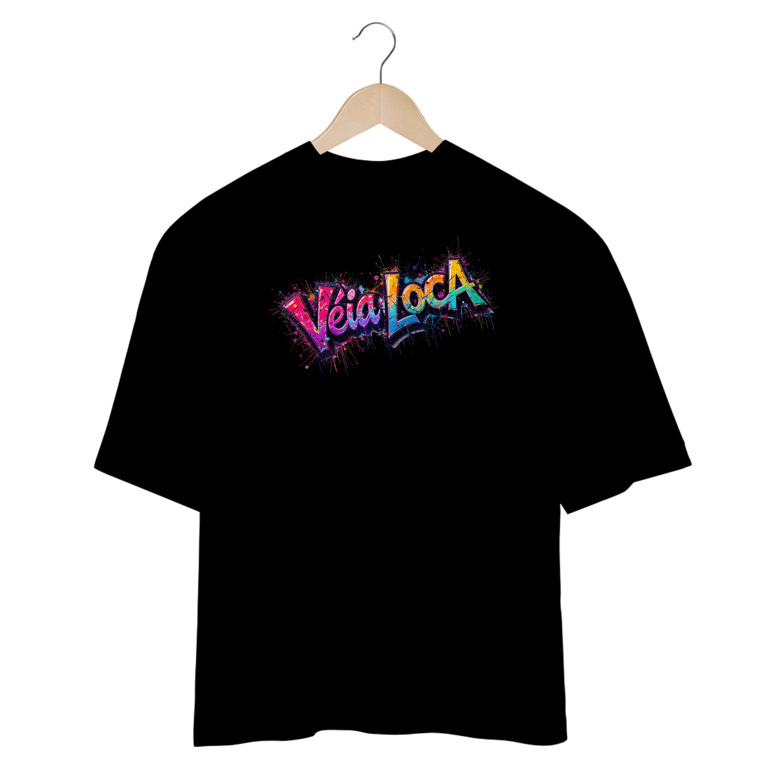 [Oversized] Camiseta Véia Loca (Frente)