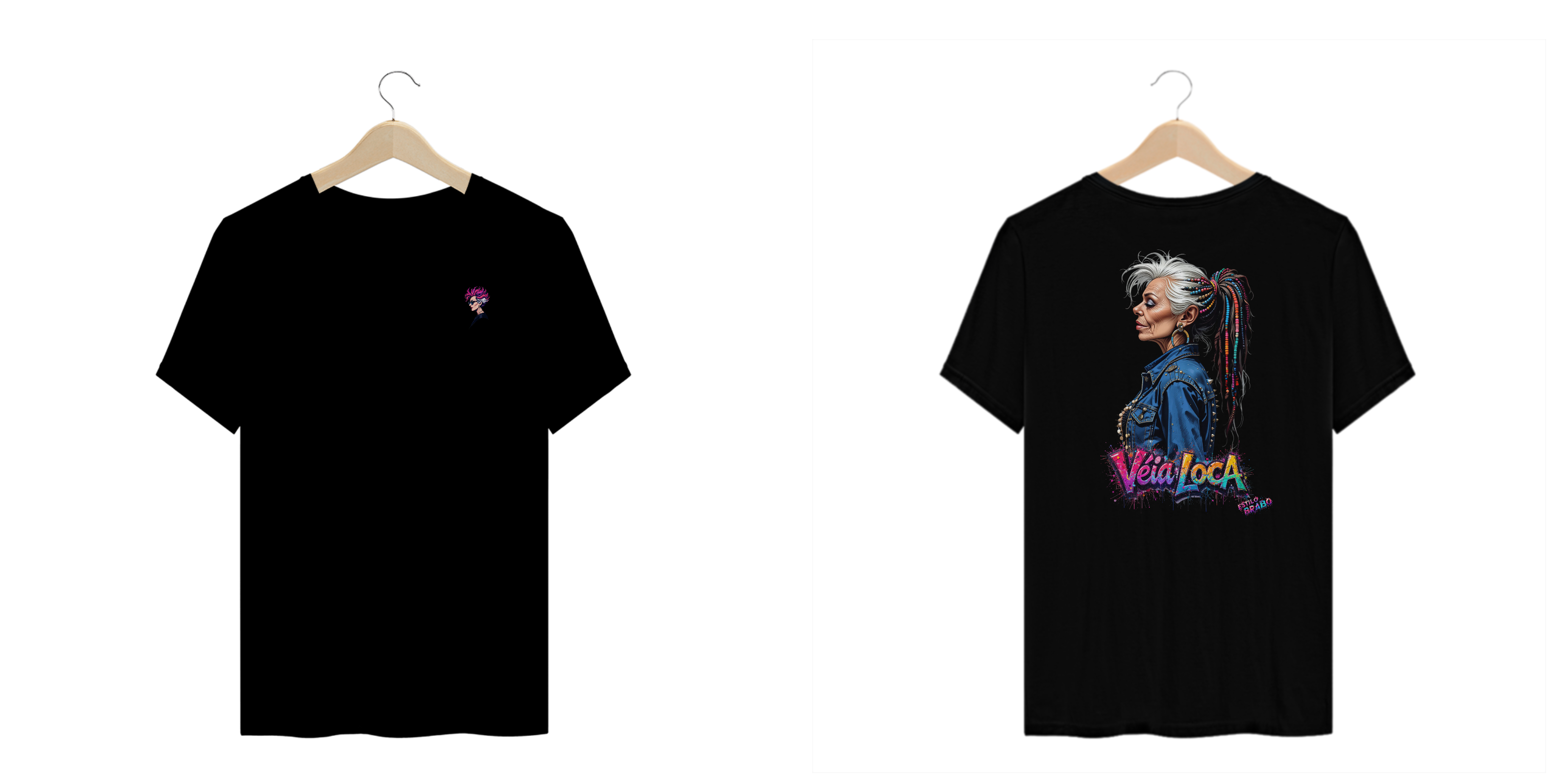[Plus Size] Camiseta Véia Loca Estilosa