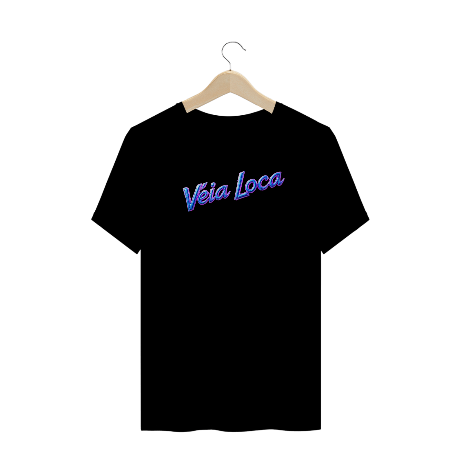 [Plus Size] Camiseta Véia Loca Neon Azul