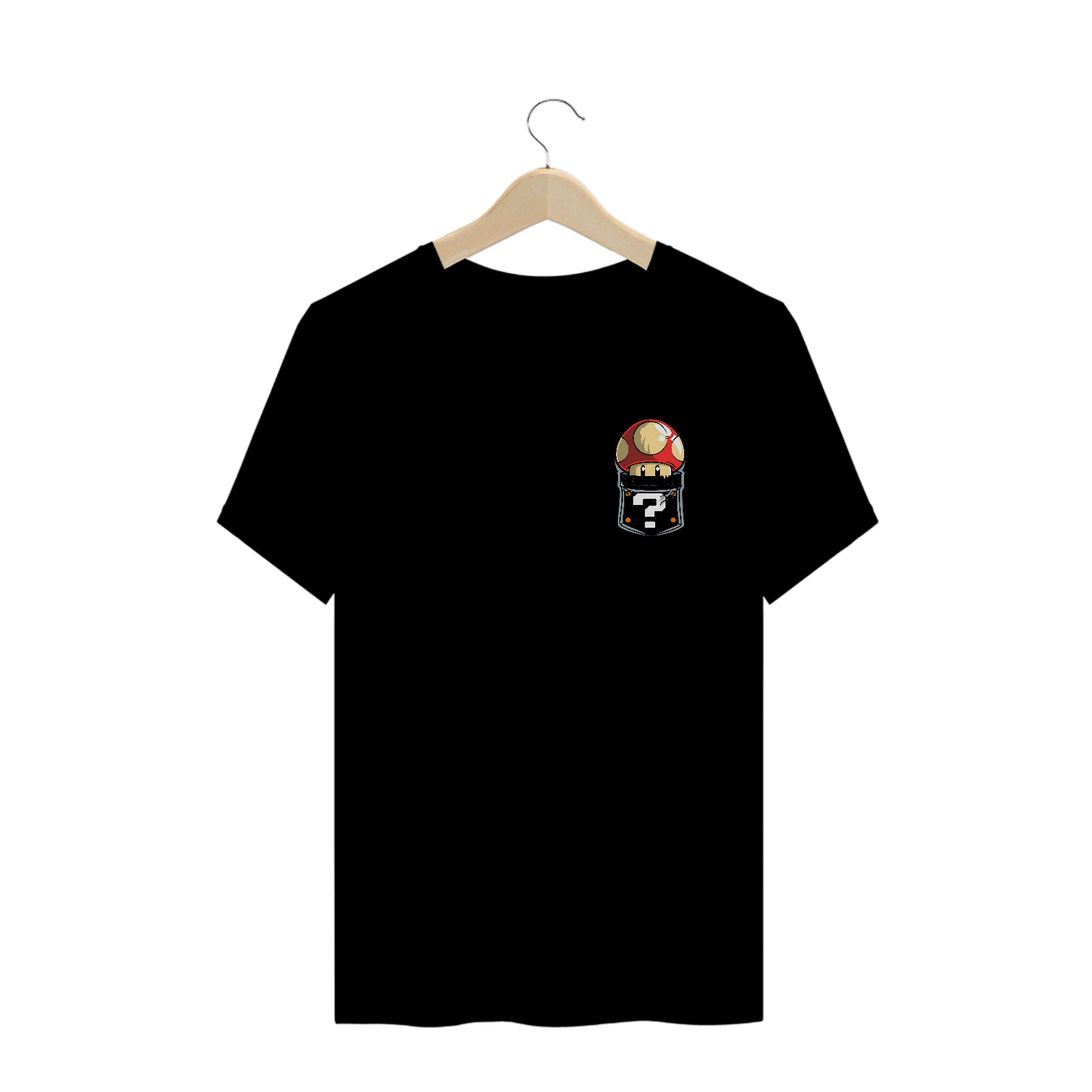 [Plus Size] Camiseta Super Mushroom de Bolso
