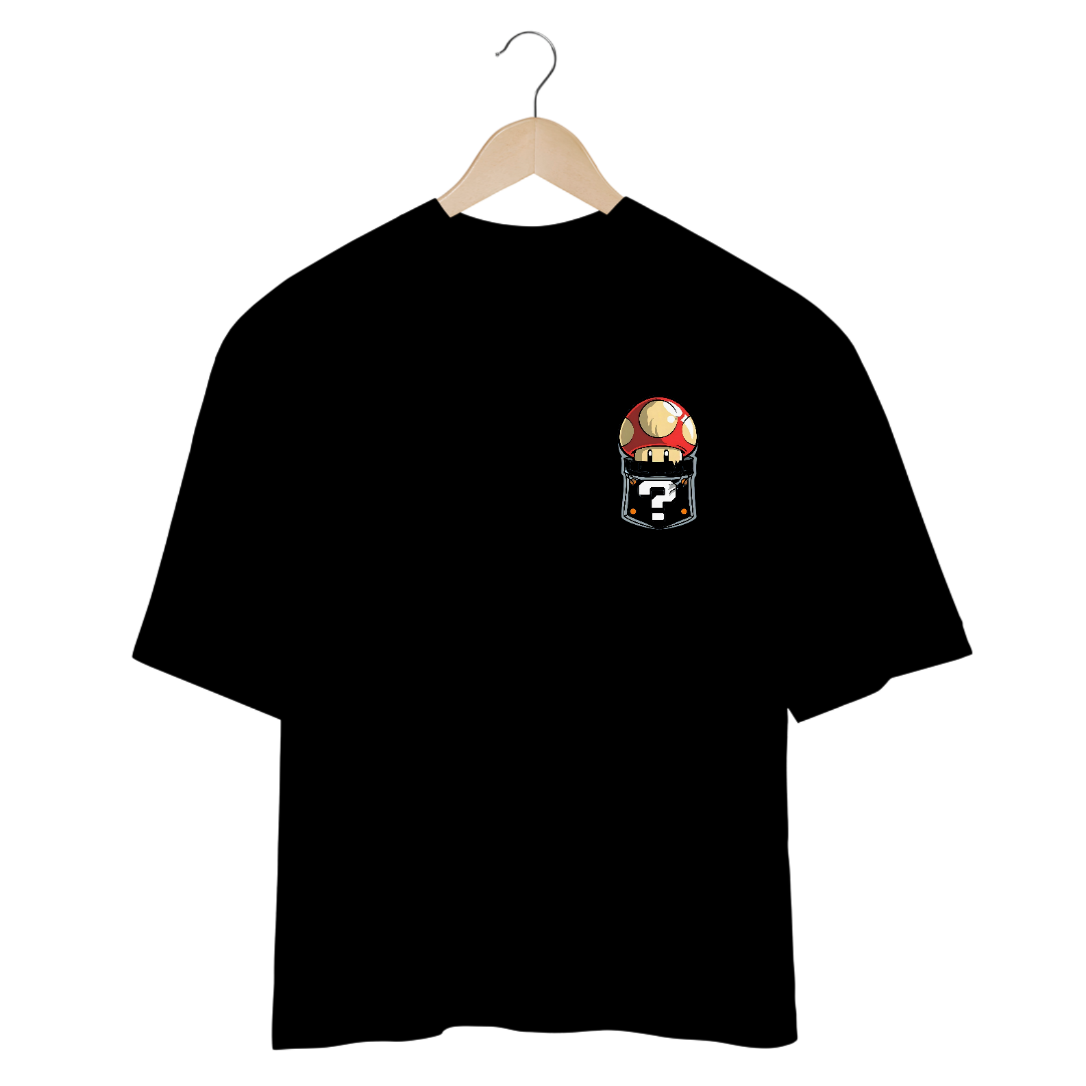 [Oversized] Camiseta Super Mushroom de Bolso