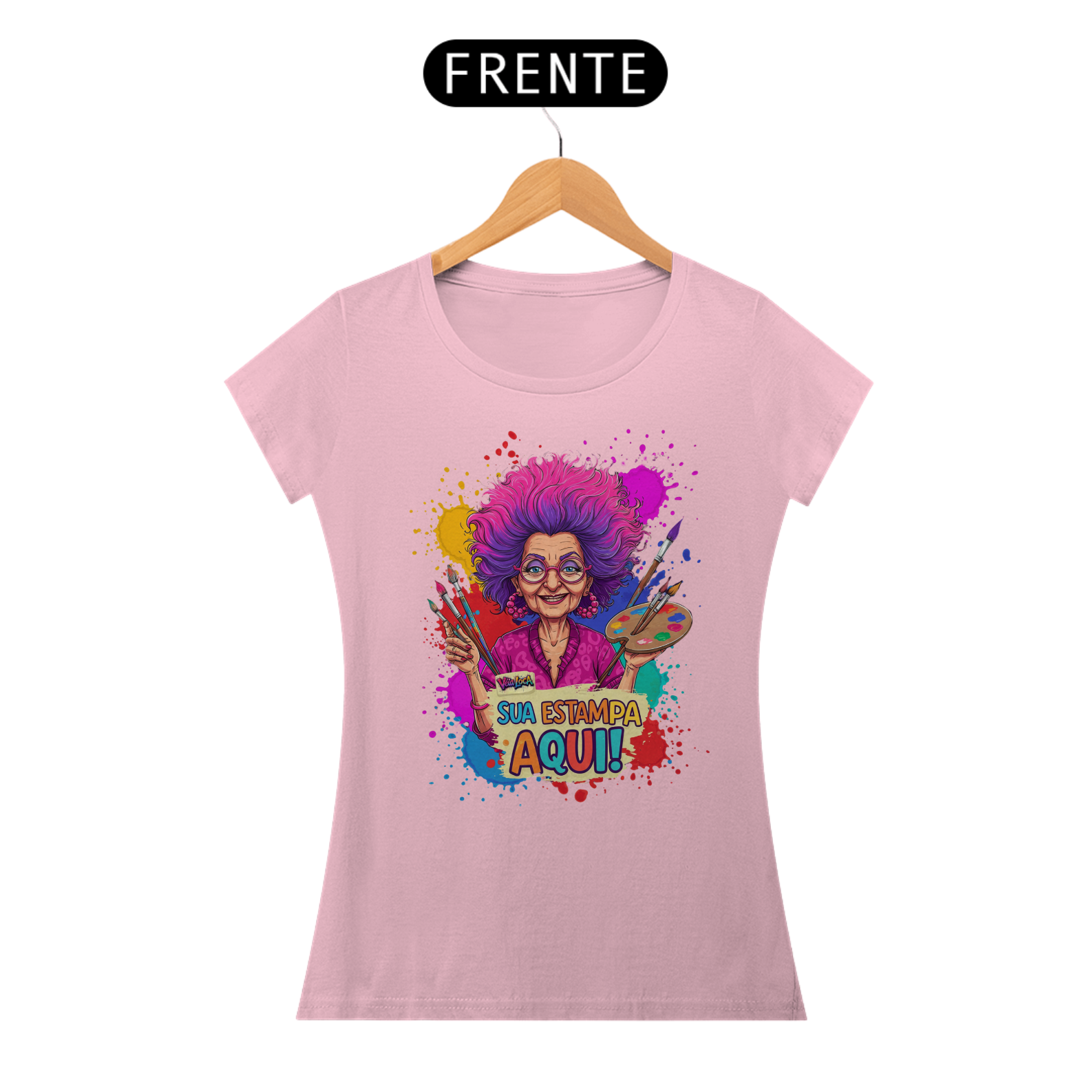 [PERSONALIZÁVEL] Modelo de Baby Long de ALGODÃO PERUANO Personalizada - Estampa somente na Frente OU somente nas Costas