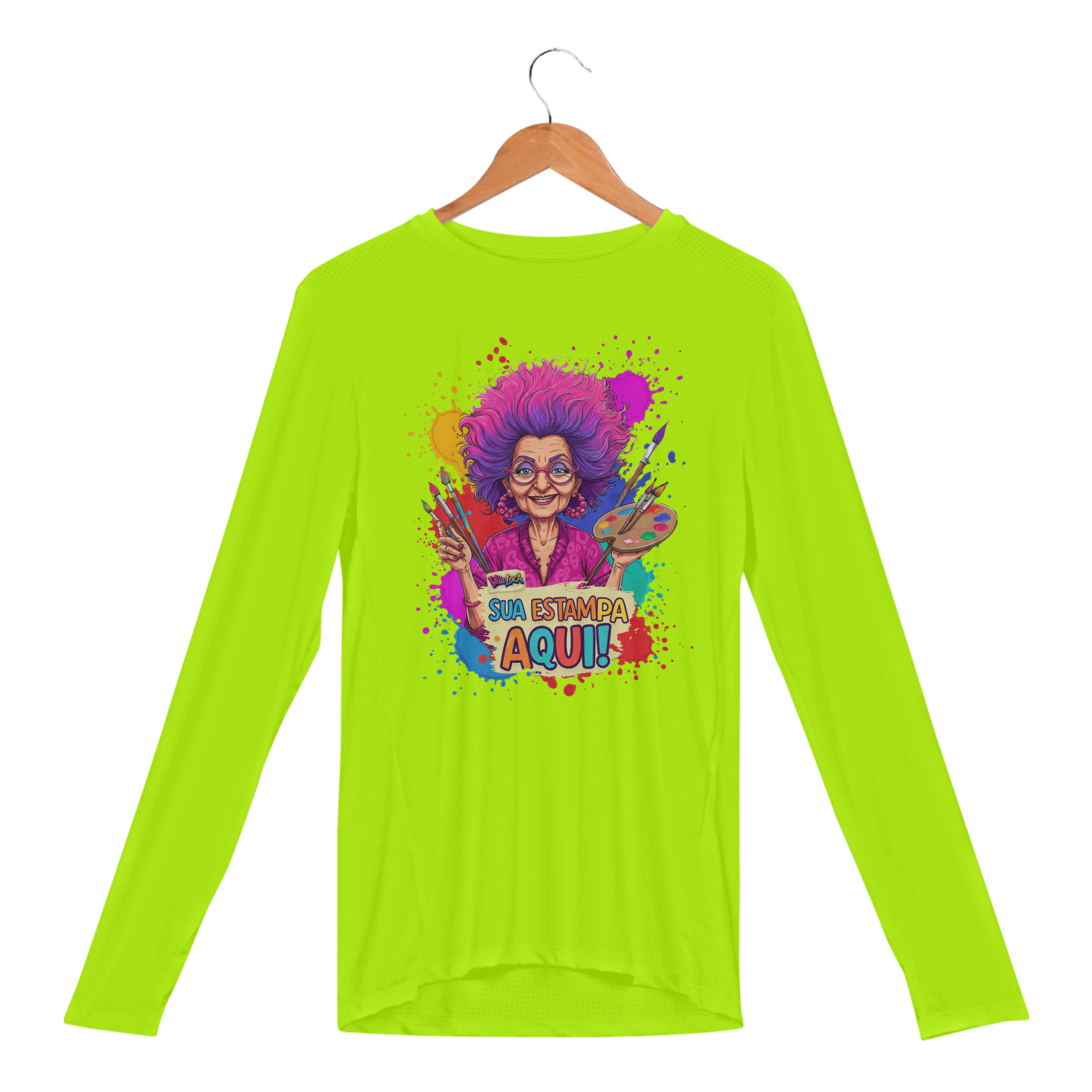[PERSONALIZÁVEL] Modelo de Camisa Manga Longa SPORT DRY FIT UV Personalizada - Estampa somente na Frente OU somente nas Costas