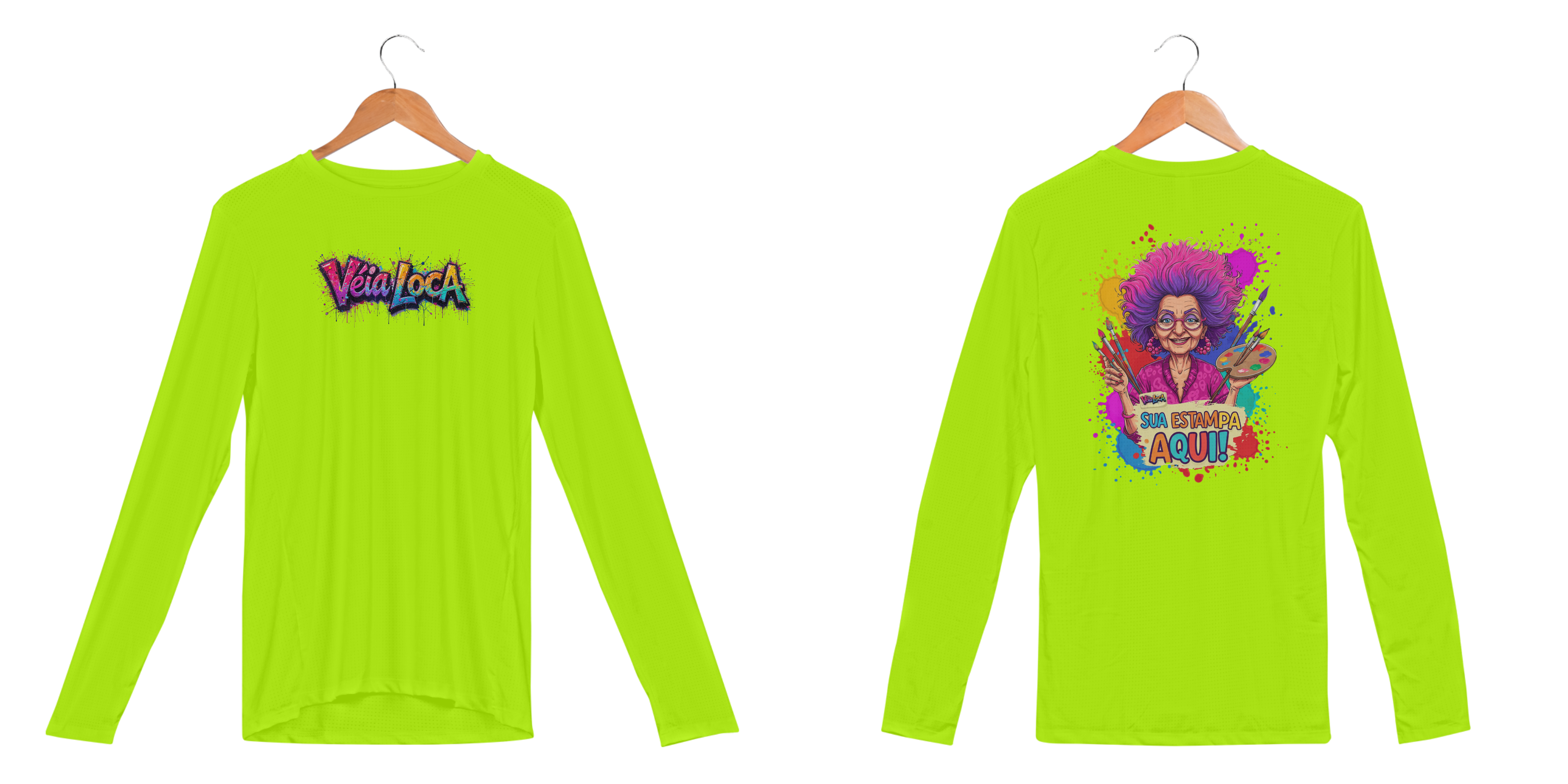 [PERSONALIZÁVEL] Modelo de Camisa Manga Longa SPORT DRY FIT UV Personalizada - Estampa na Frente E nas Costas