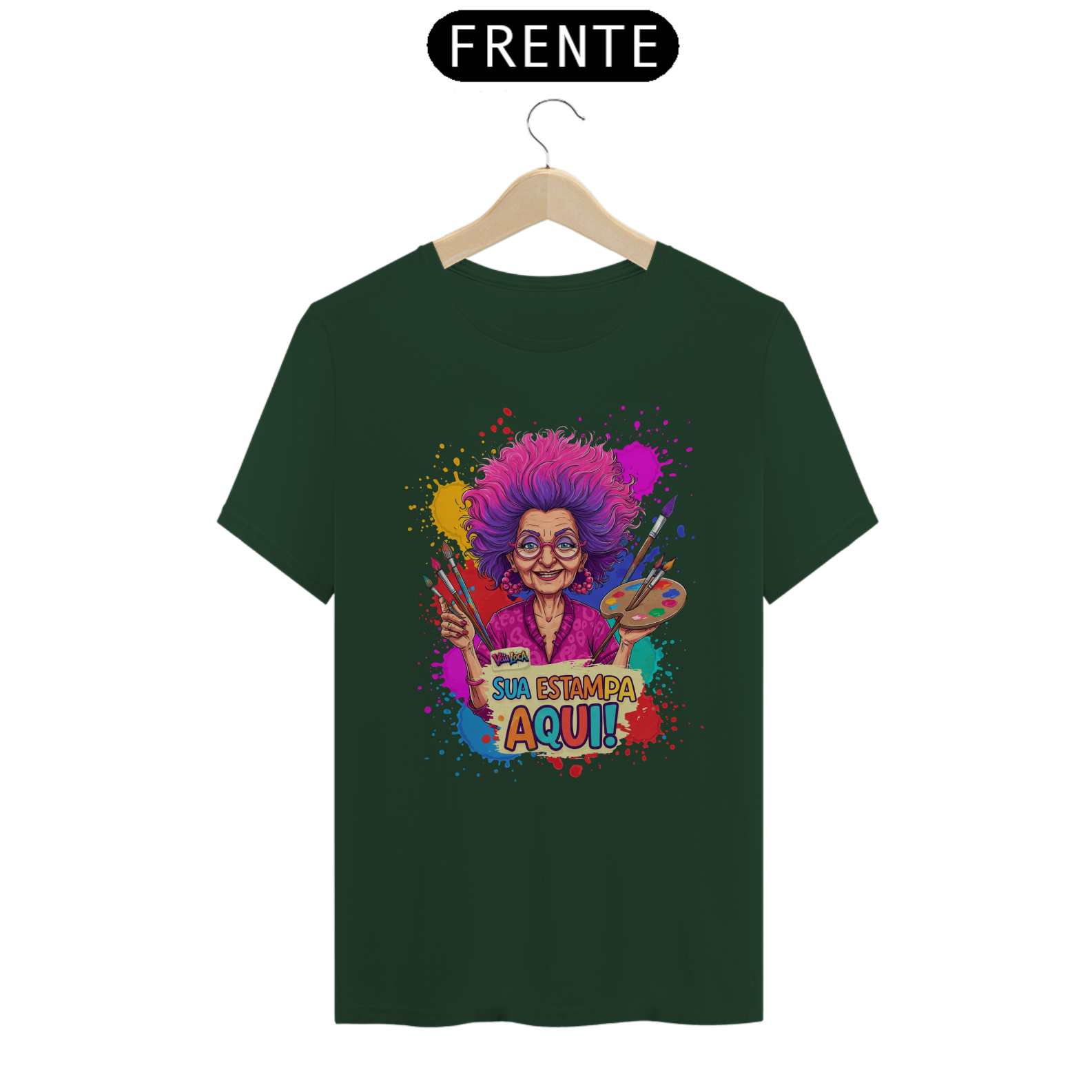 [PERSONALIZÁVEL] Modelo de Camiseta de ALGODÃO PERUANO Personalizada - Estampa somente na Frente OU somente nas Costas