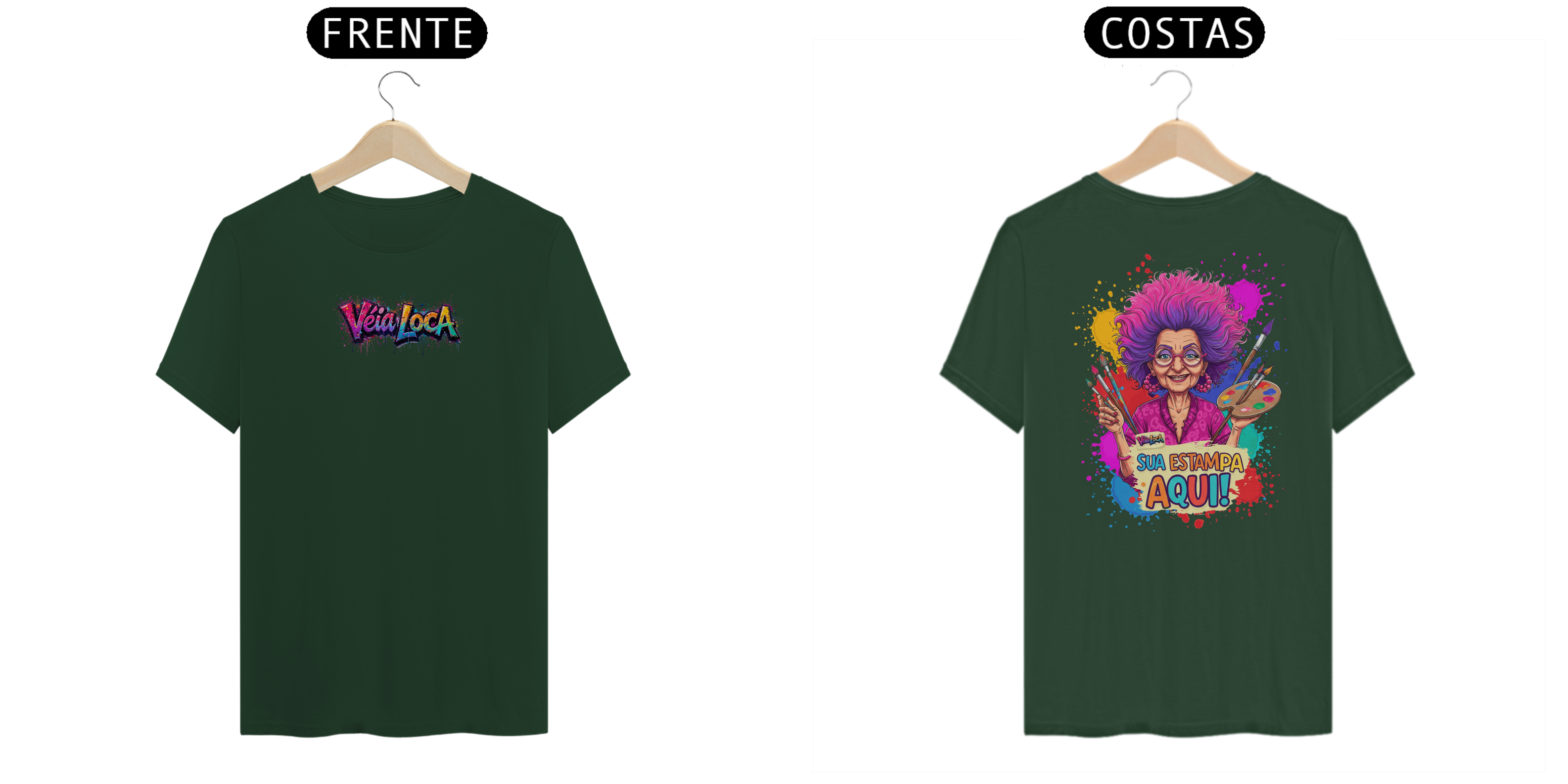 [PERSONALIZÁVEL] Modelo de Camiseta de ALGODÃO PERUANO Personalizada - Estampa na Frente E nas Costas