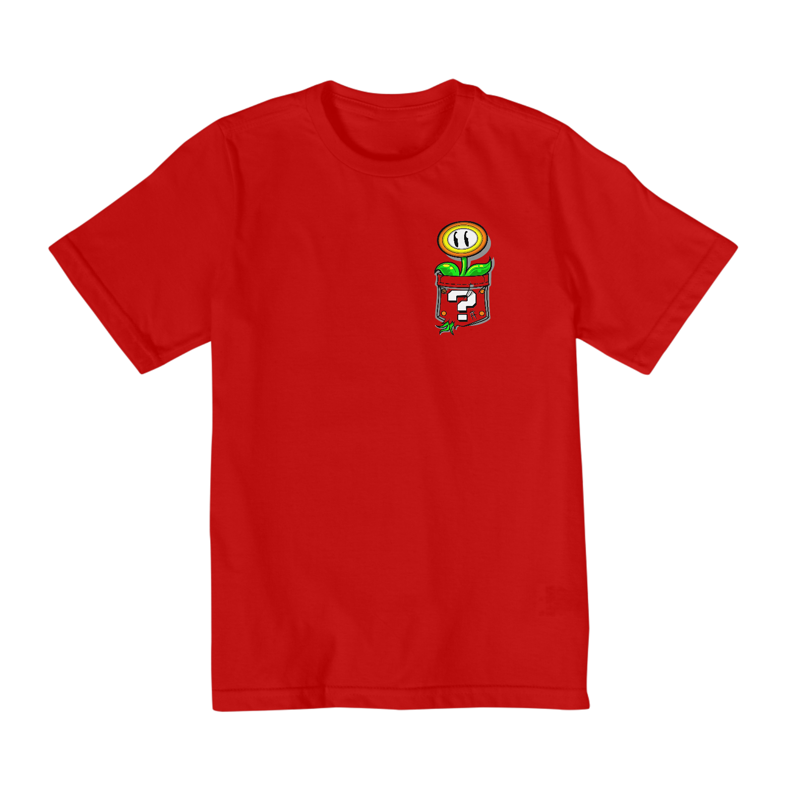 [Infantil] Camiseta Flor de Fogo no Bolso (10 a 14 anos)