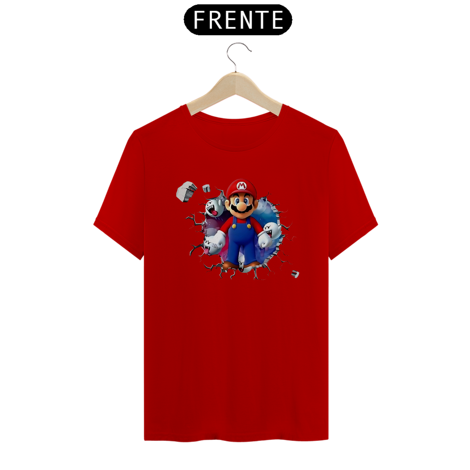 [Quality] Camiseta Super Mario/Boo saindo do peito!