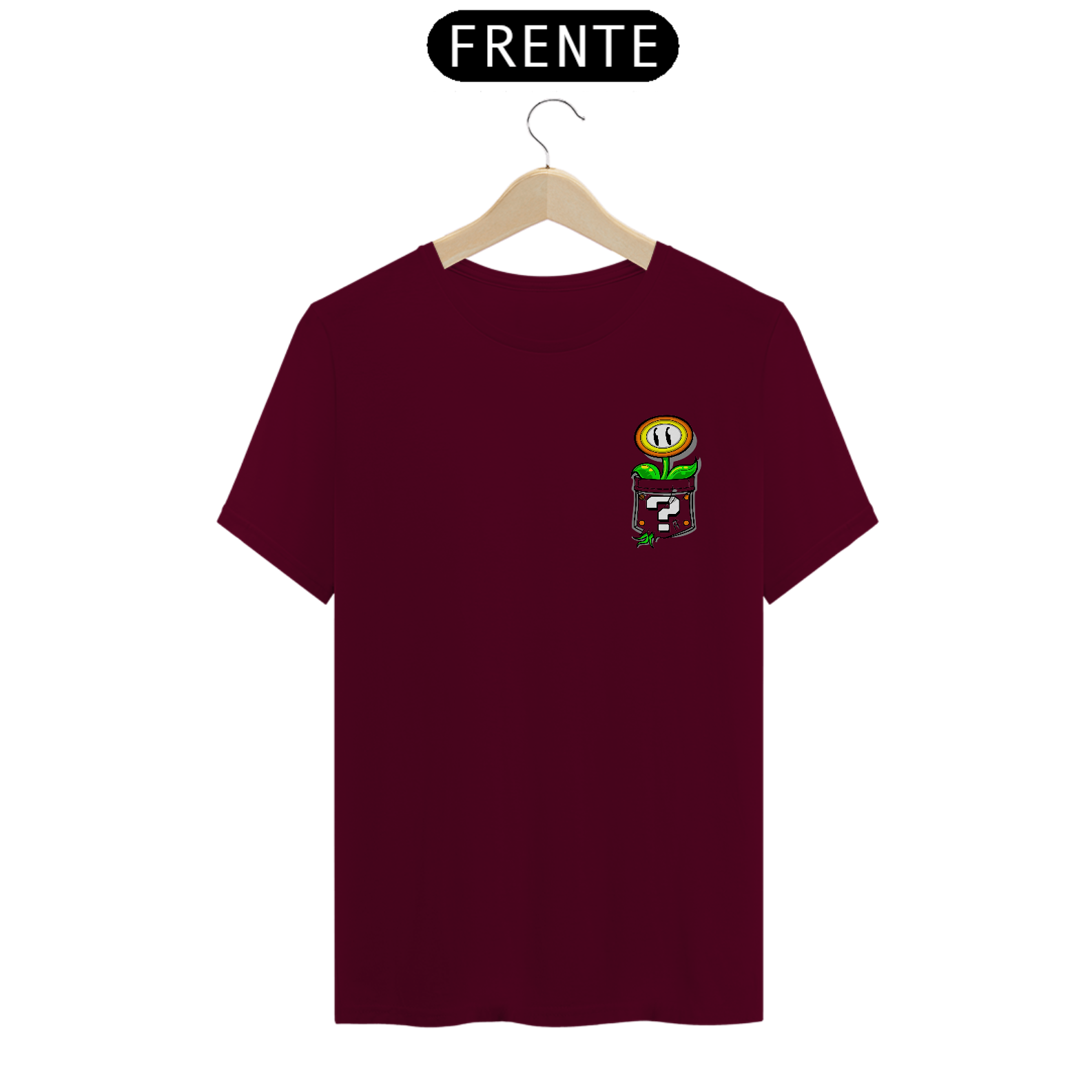 [Quality] Camiseta Flor de Fogo no Bolso