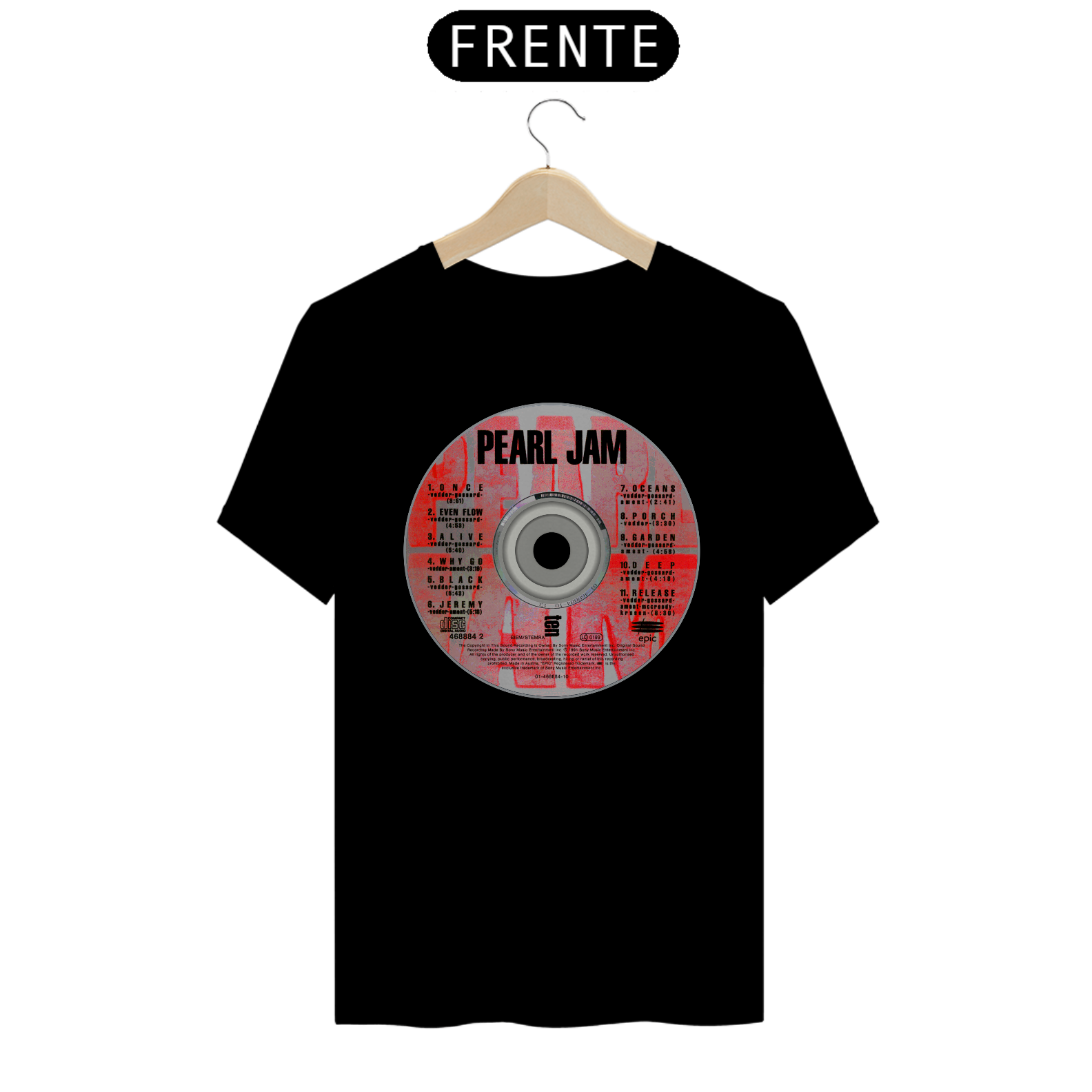 Camiseta Pearl Jam CD Ten