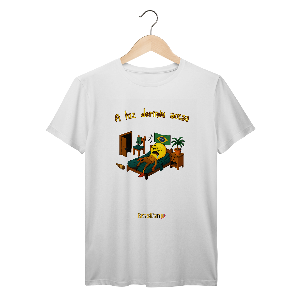Camiseta A luz dormiu acesa