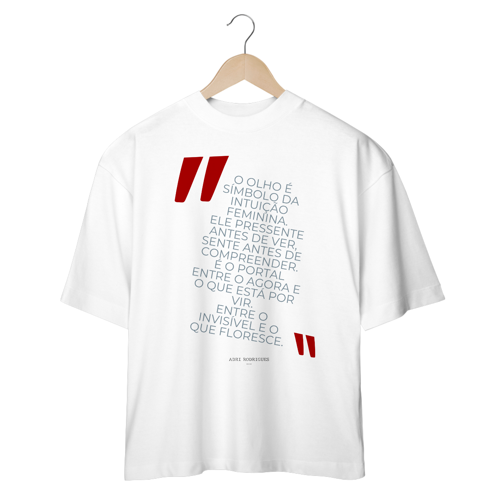 Camiseta Oversized Texto Olho