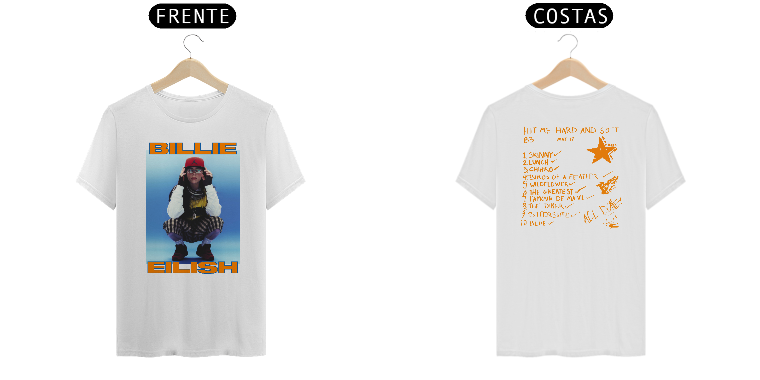 Camiseta Frente e Costas Billie Eilish - Hit Me Hard And Soft Photoshoot 02