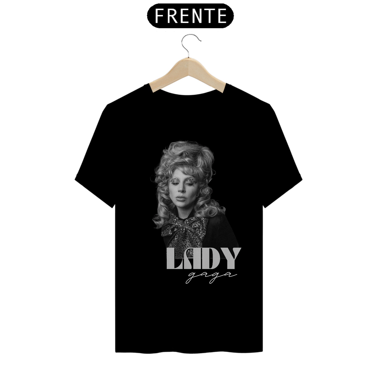 Camiseta Lady Gaga - Die With A Smile - Black & White