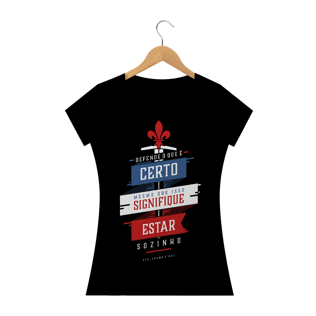 Nome do produto  Camiseta Baby Look Sacrovia Joana d'Arc