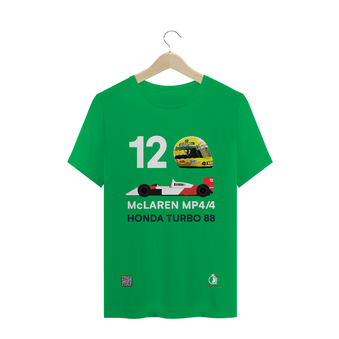 T-Shirt Quality Quick Racing | 12 McLarem MP4/4 Honda Turbo 1988