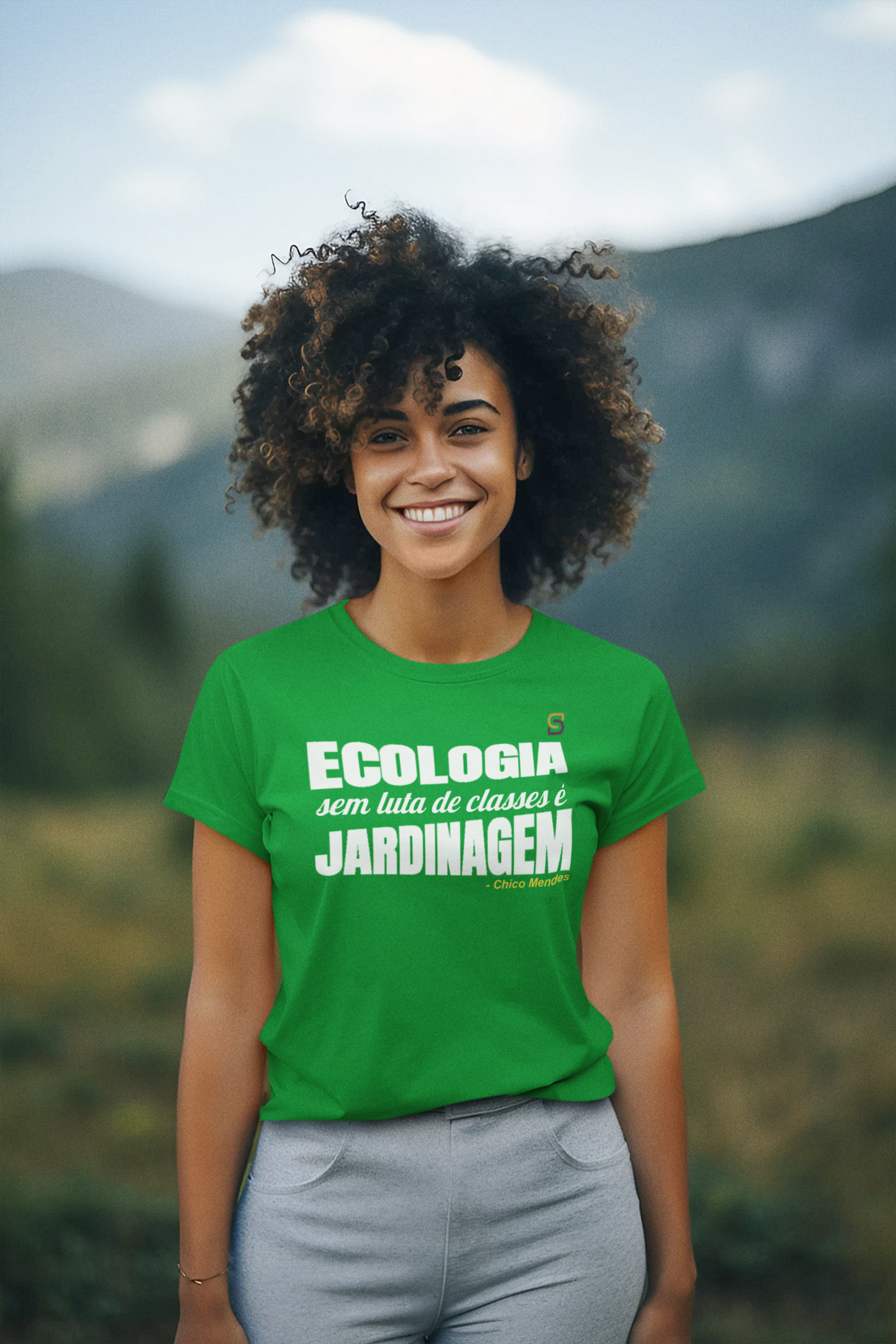 T-shirt Tradicional Baby Look Ecologia