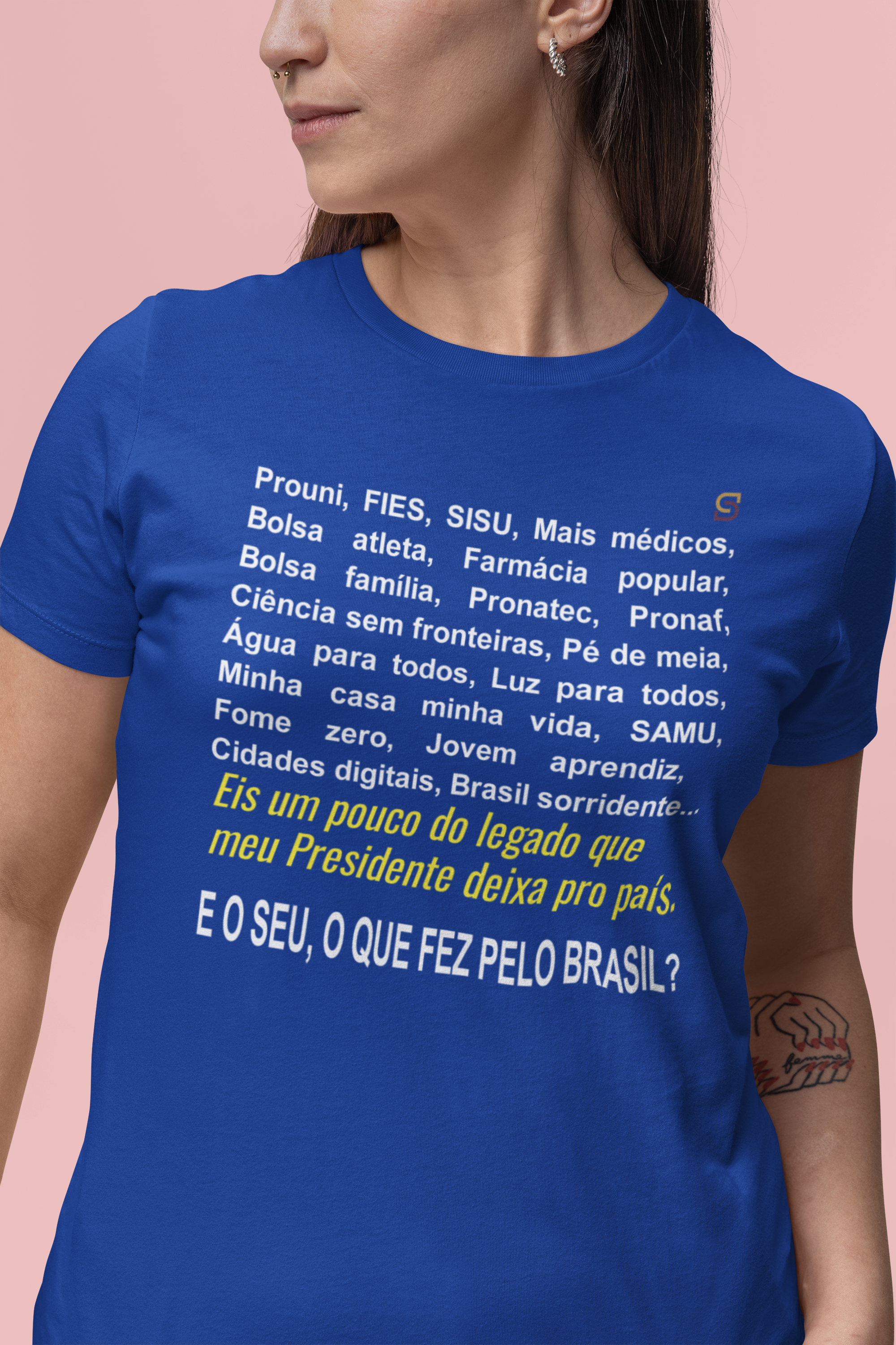 T-shirt Baby Look  MEU PRESIDENTE