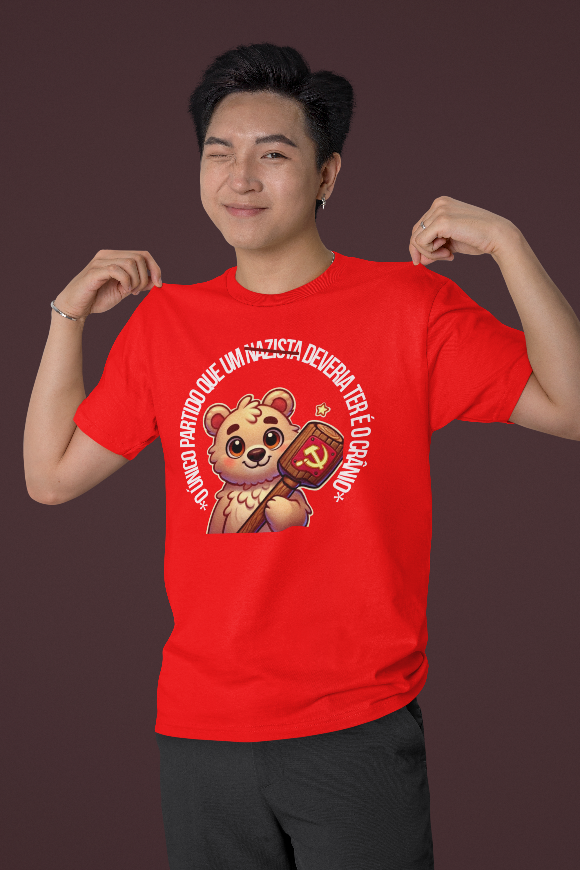 T-shirt Tradicional crânio partido