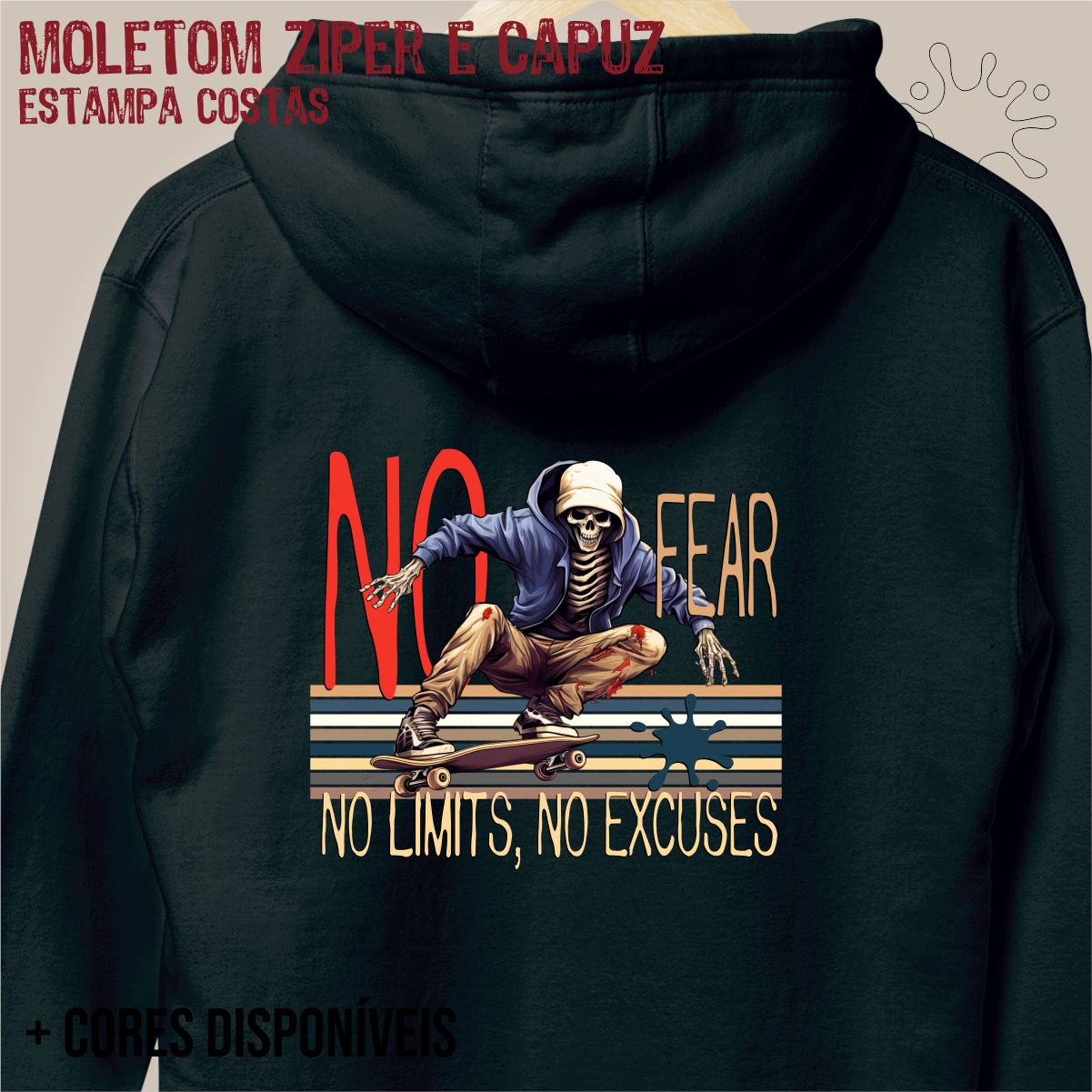Moletom zíper No fear