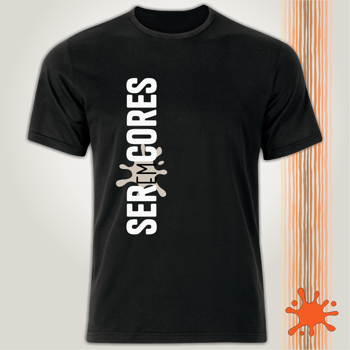 Camiseta Seremcores em branco vertical