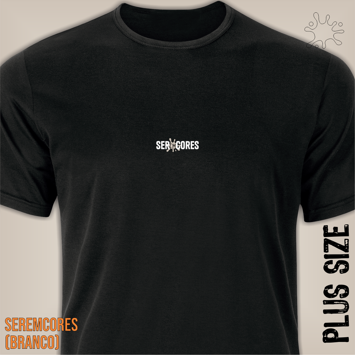 Camiseta Plus Seremcores em branco