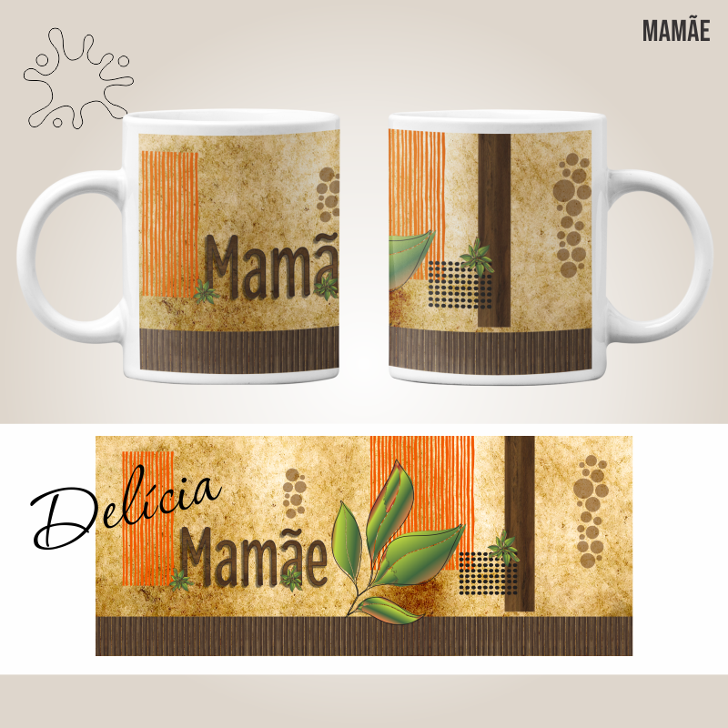Caneca MAMÃE vintage