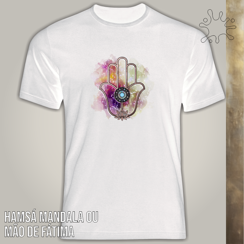 Camiseta Hamsá Mandala (Proteção)