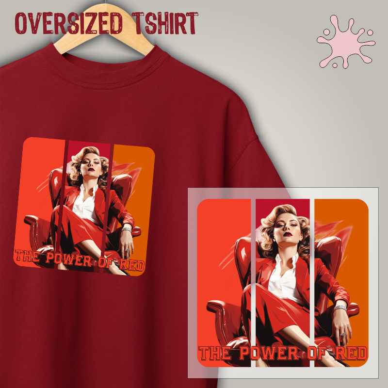 Oversized Tshirt The power of red