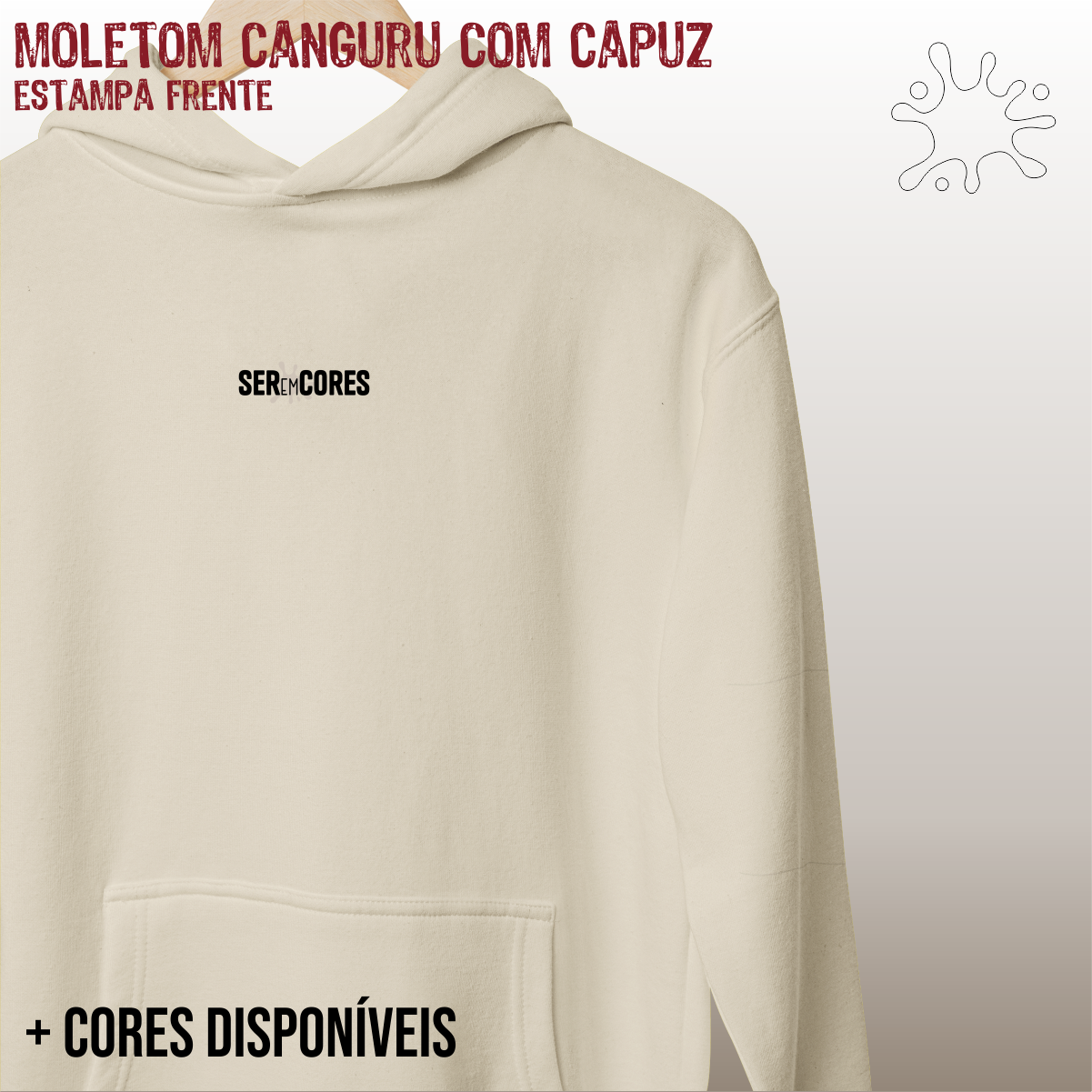 Moletom Prime canguru Seremcores logo preto