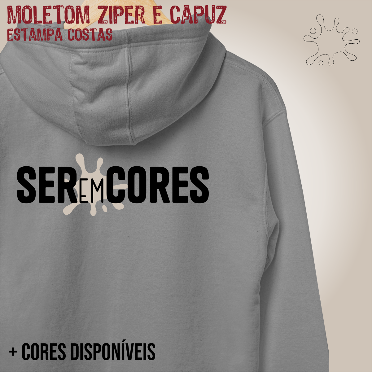 Moletom zíper Seremcores em preto