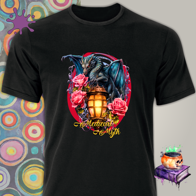 Camiseta de Dragão - Medieval Myth