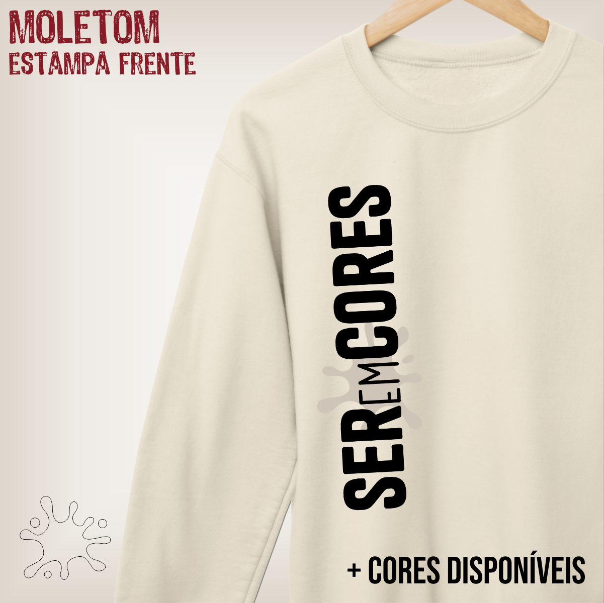 Moletom Prime Blusão Seremcores Vertical (logo preto)