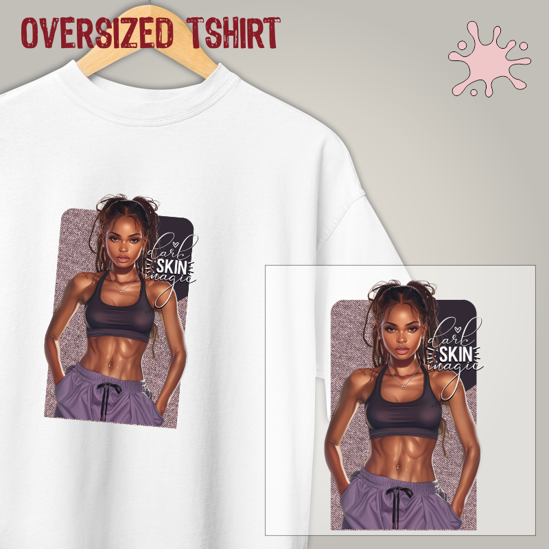 Oversized Tshirt - Dark skin magic