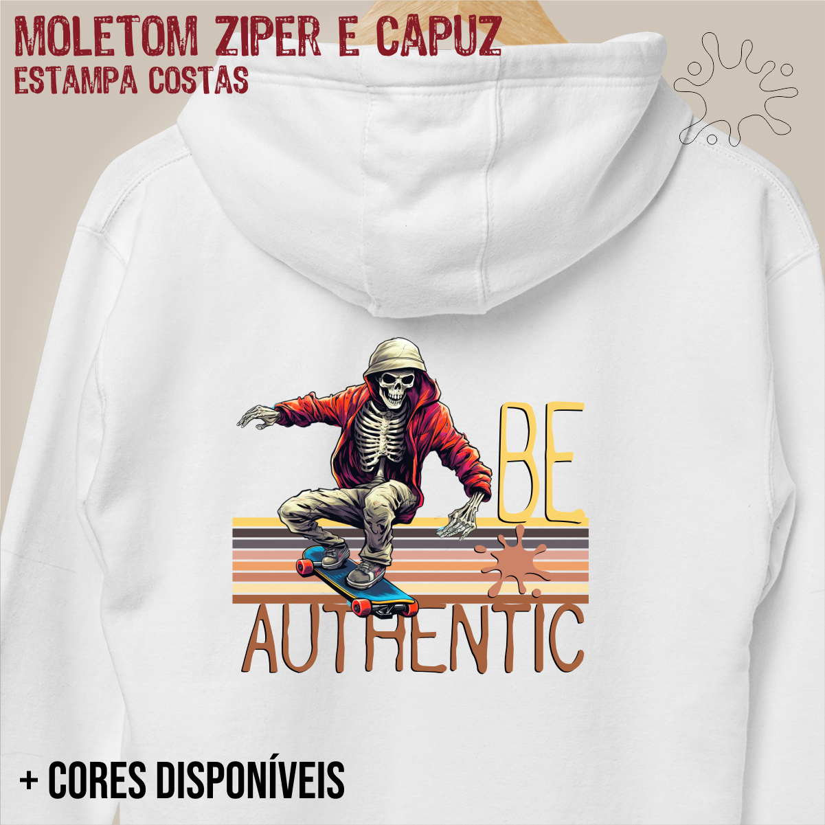 Moletom zíper Be Autentic