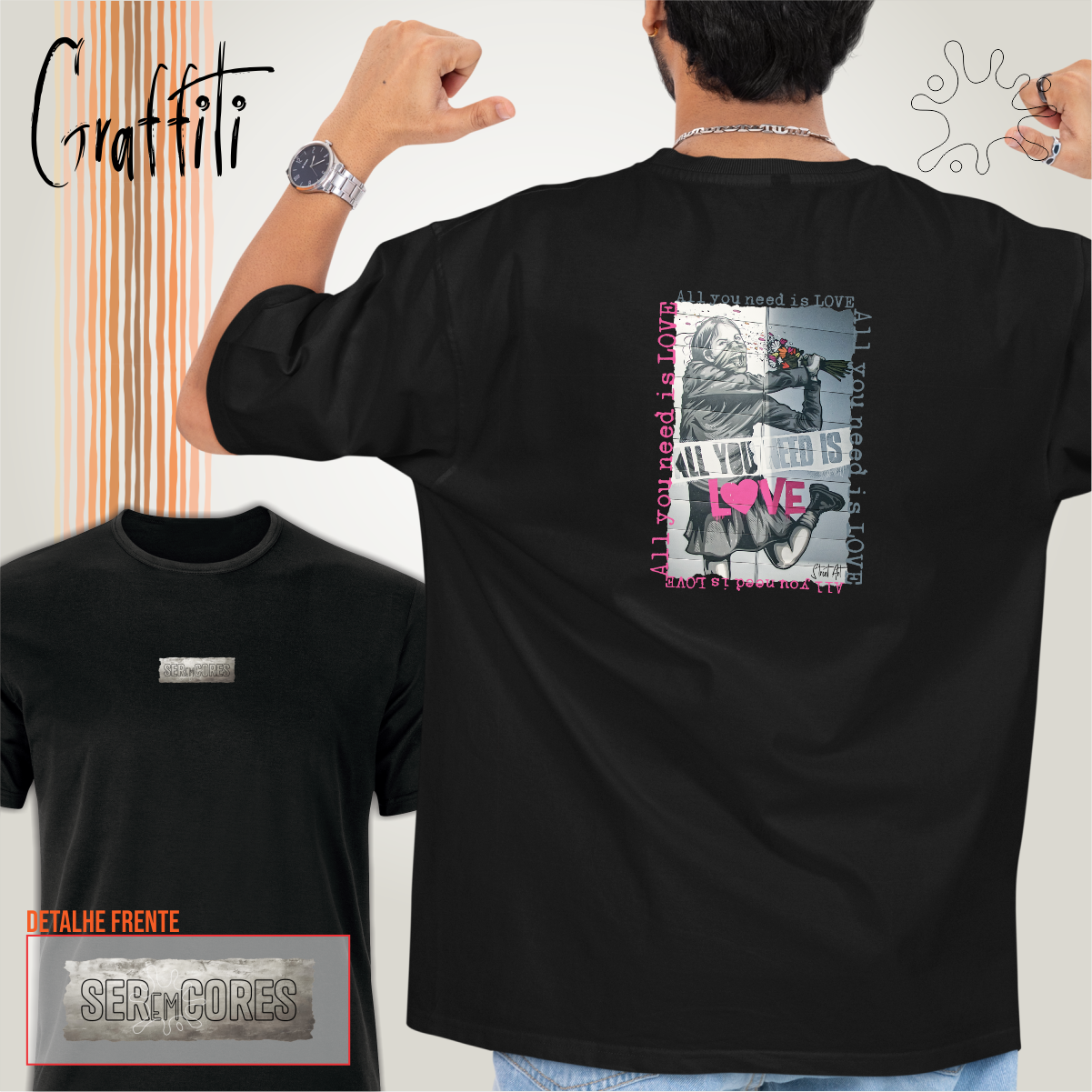 Camiseta Costas Graffiti All you need is love