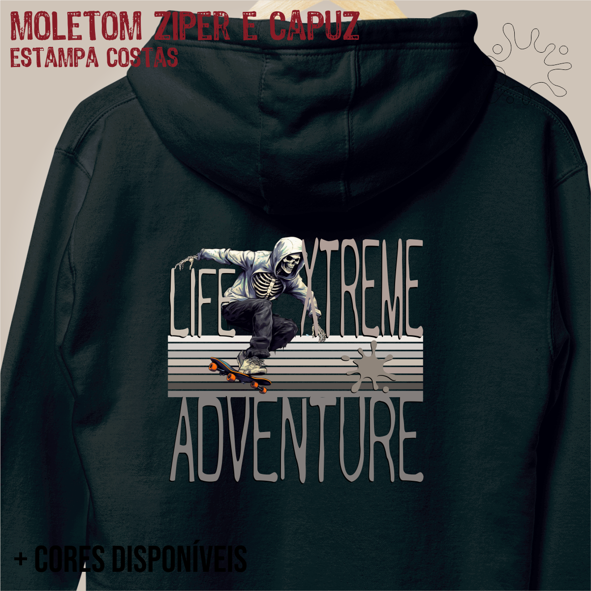 Moletom zíper Life extreme adventure
