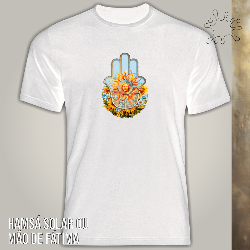 Camiseta Hamsá Solar (Proteção)